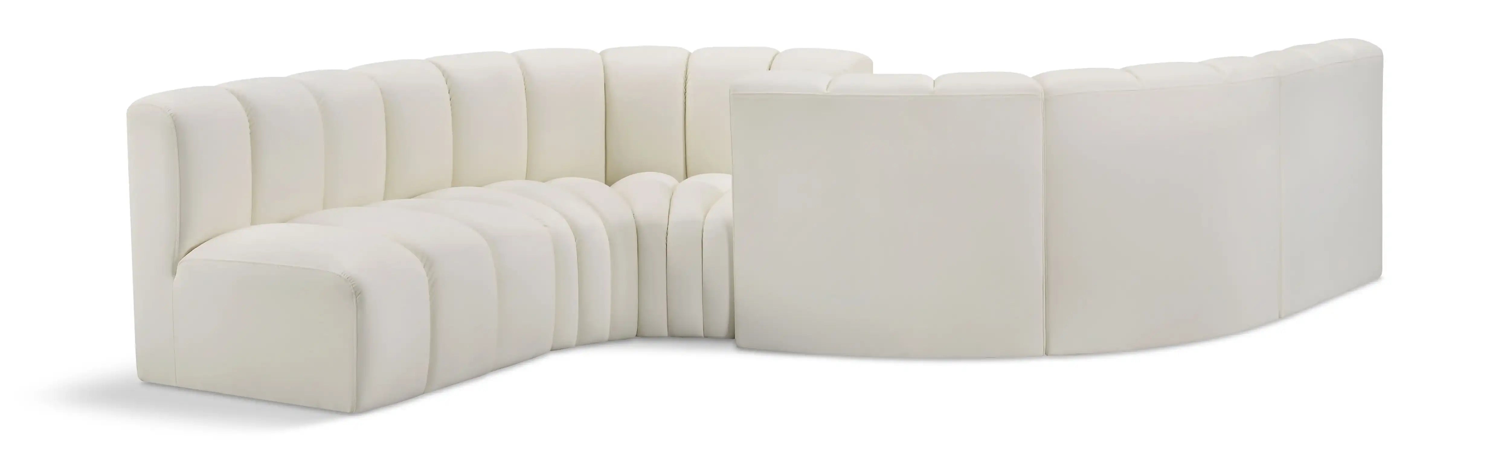 Arc - Faux Leather 6 Piece Modular Sofa - Best Buy Furniture