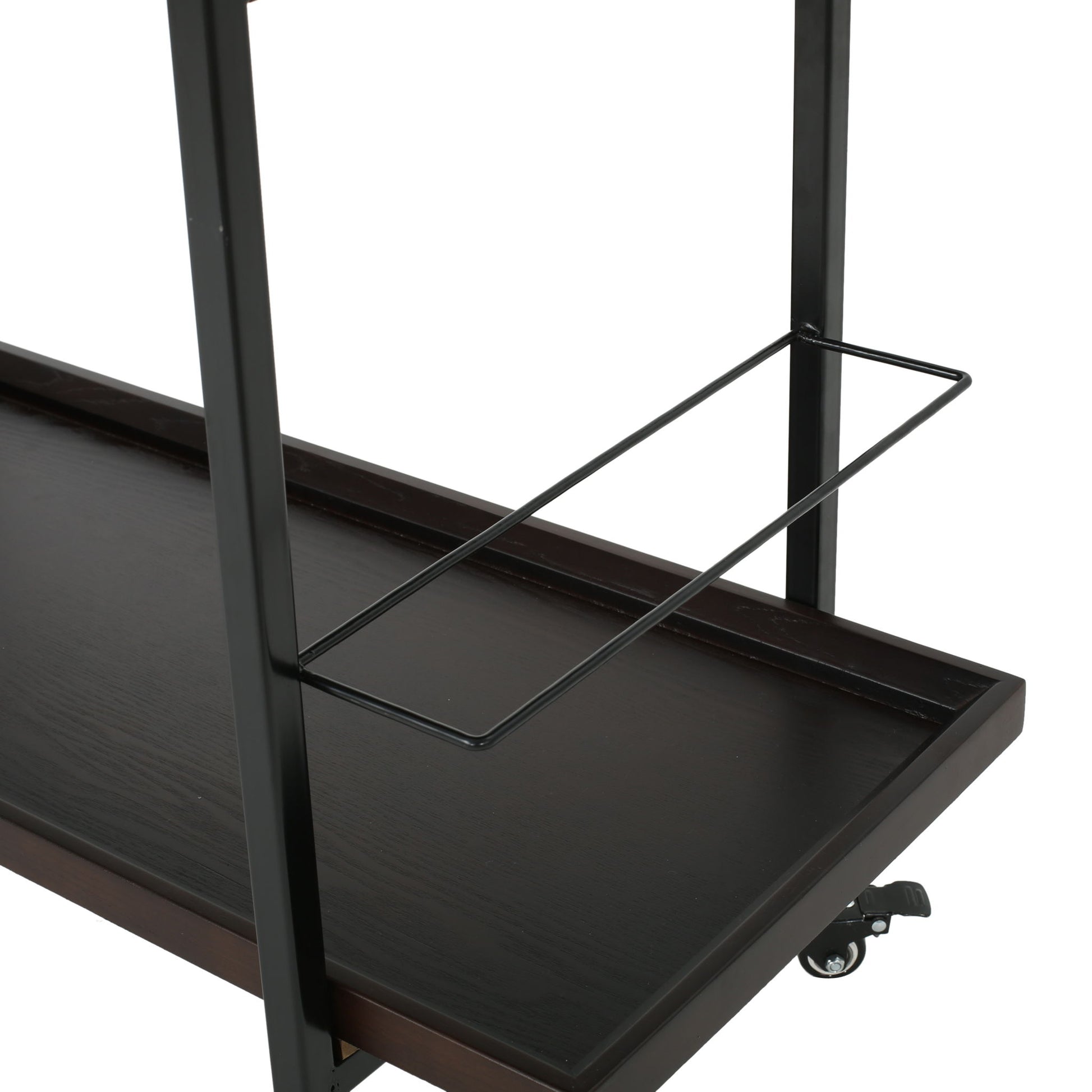 Modern Industrial Bar Cart With Shelving And Casters - Best Buy Furniture
