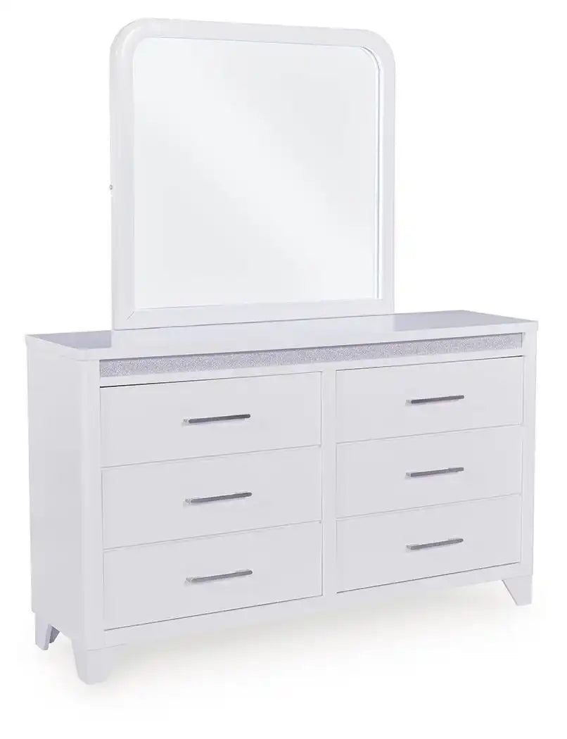 Jarlee - Dresser And Mirror - White - Best Buy Furniture