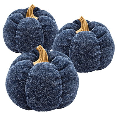 Pumpkin Ornament Decor For Holiday Harvest Festival Fall Festival & Thanksgiving (Set of 3) - Blue - Best Buy Furniture