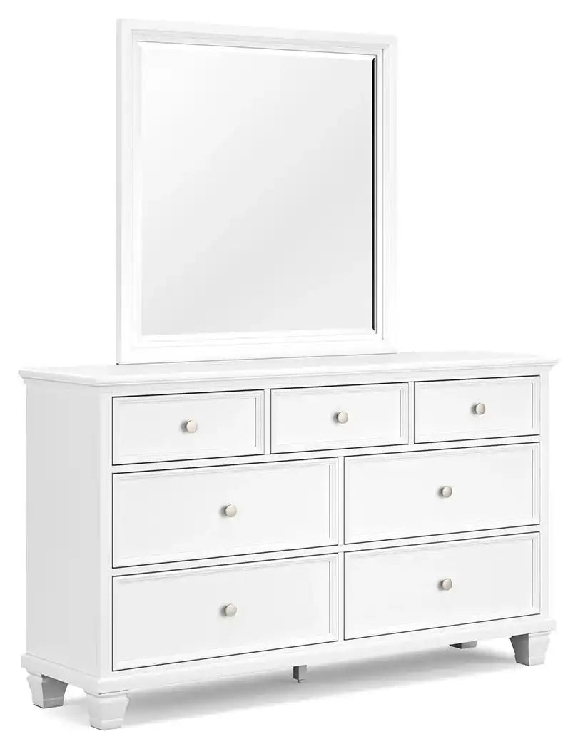 Fortman - Dresser And Mirror - White - Best Buy Furniture