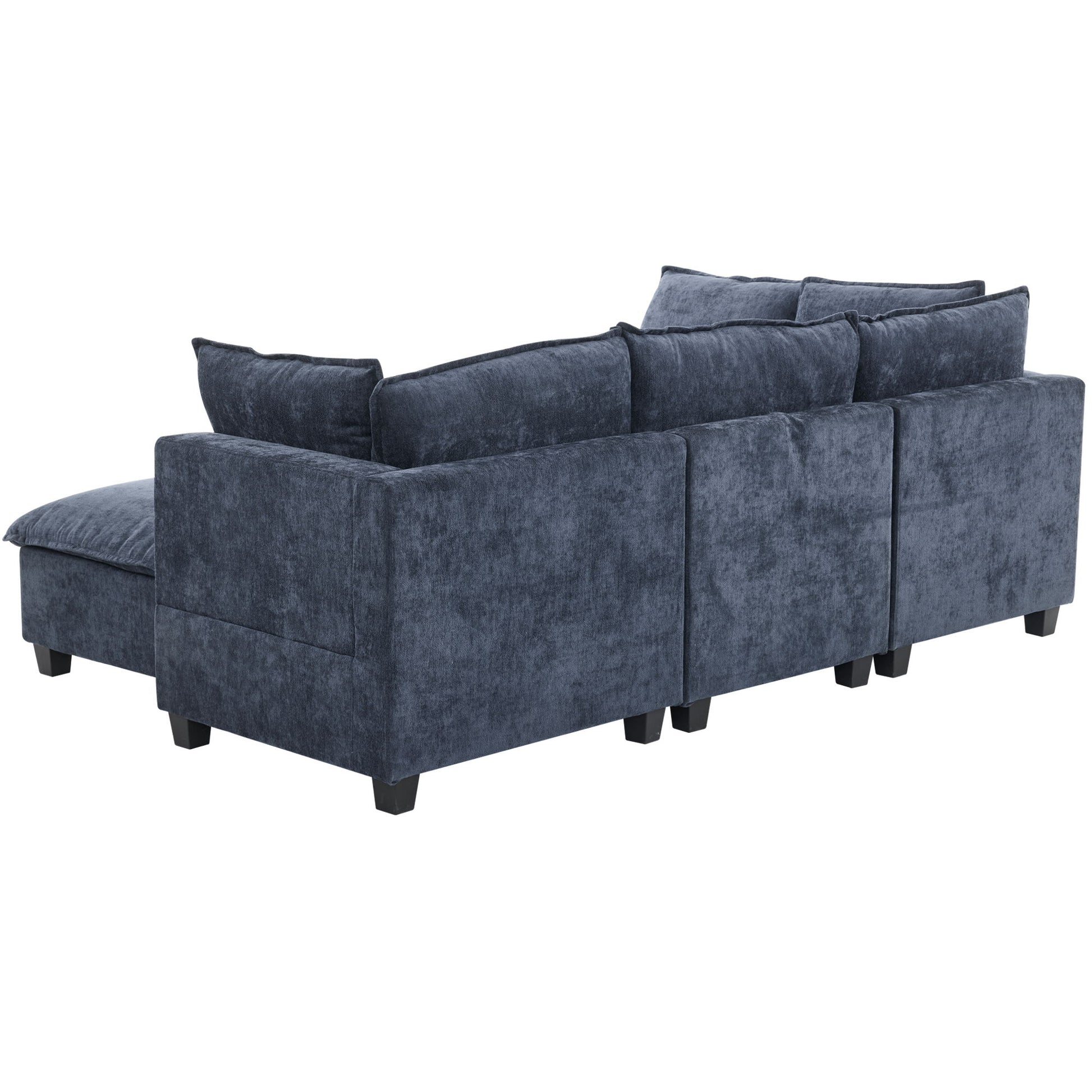 U-Shaped Sectional Modular Sofa With A Movable Ottoman, A Coffee Table With Hidden Charging Devices For Living Room - Best Buy Furniture
