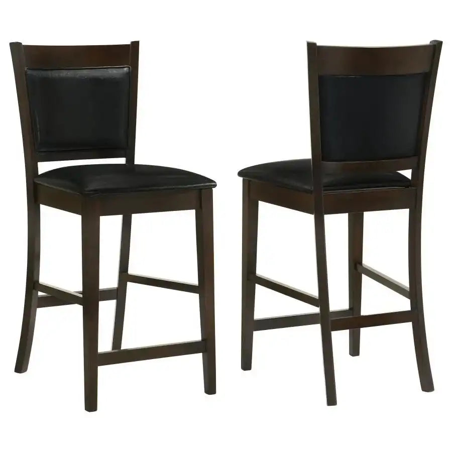 Jaden - Upholstered Counter Chair (Set of 2) - Black And Espresso - Best Buy Furniture