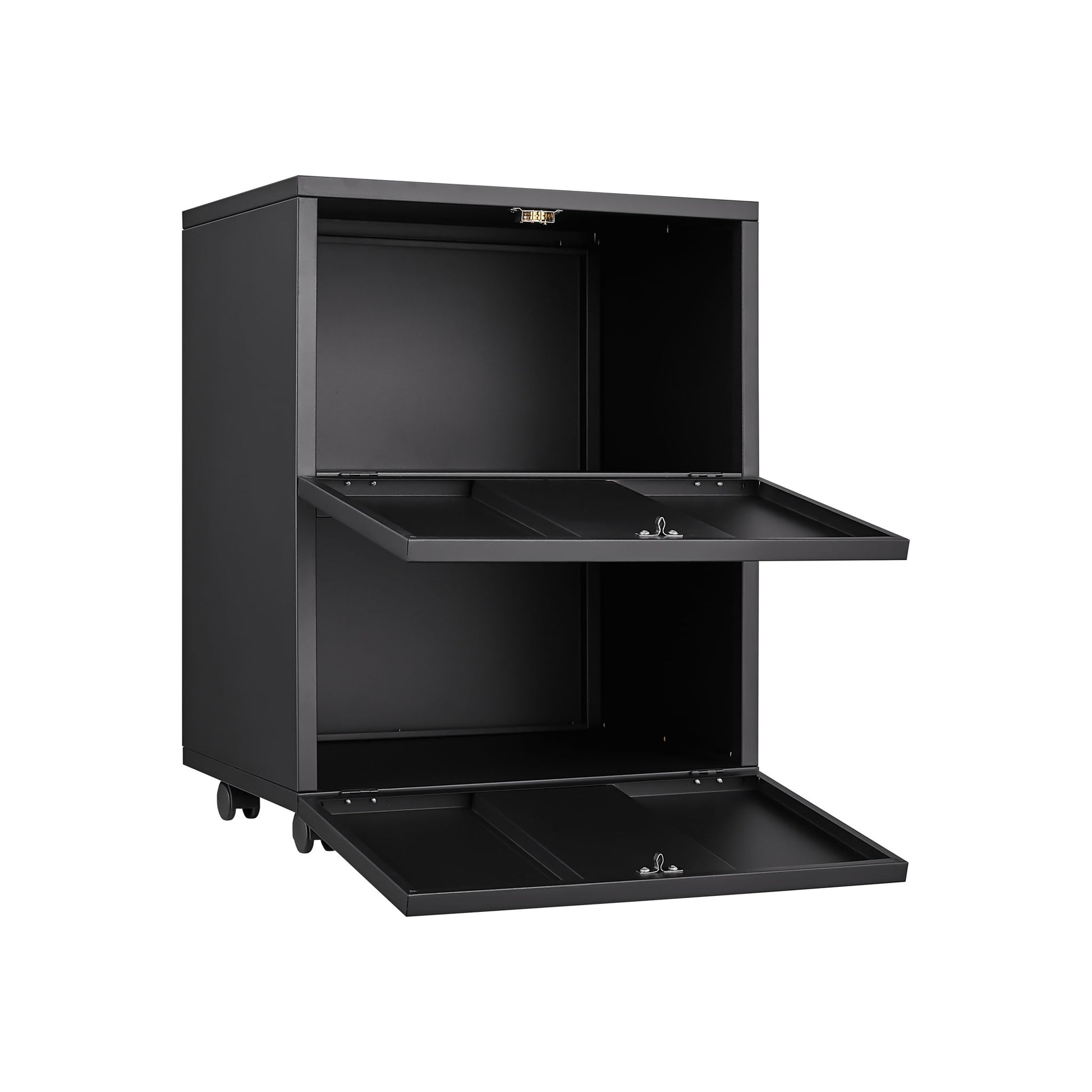 Office Furniture Copier Cabinet 2 Door Steel Copier Stand Mobile Pedestal File Printer Stand - Black - Best Buy Furniture