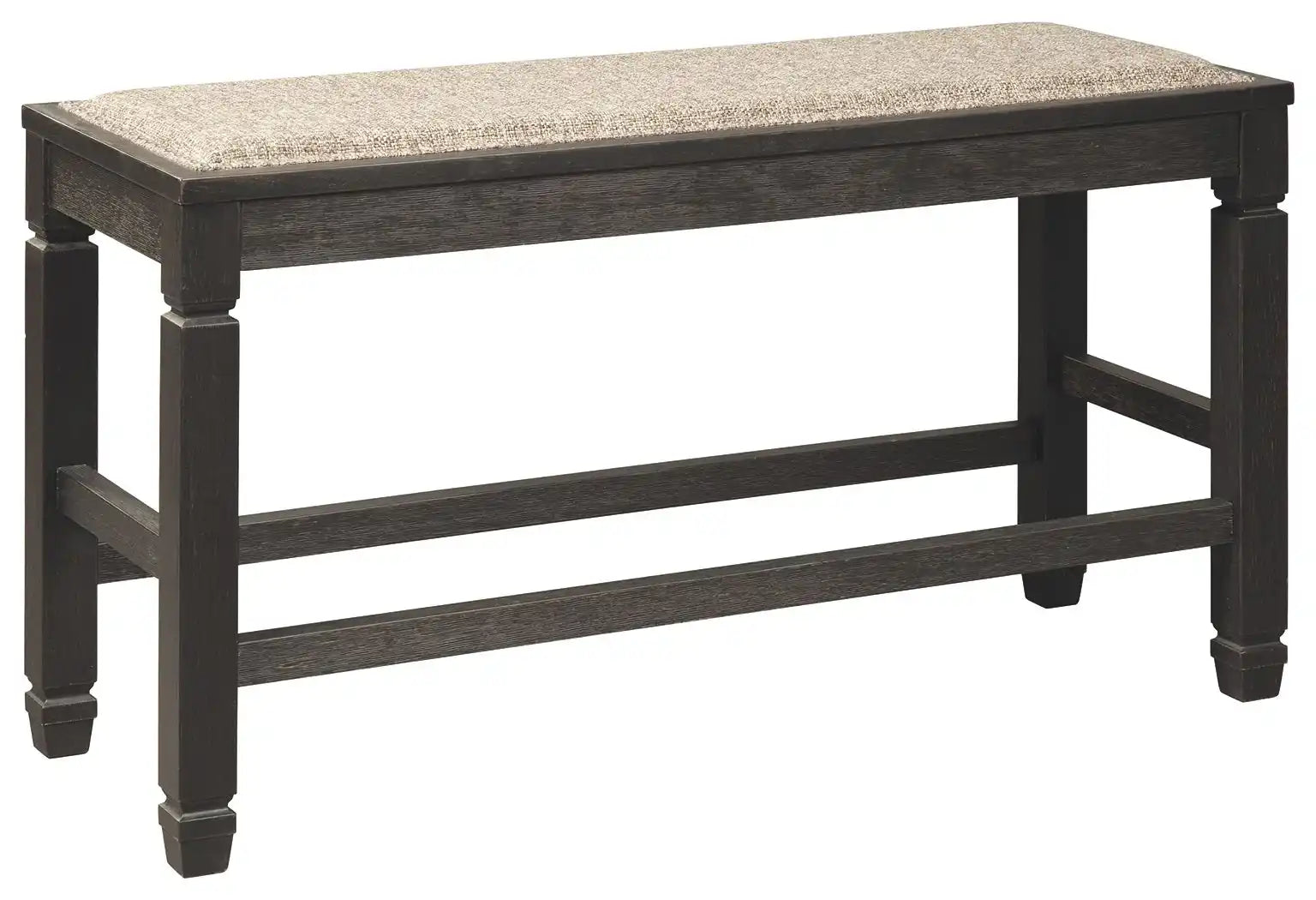Tyler Creek - DBL Counter UPH Bench - Antique Black - Best Buy Furniture