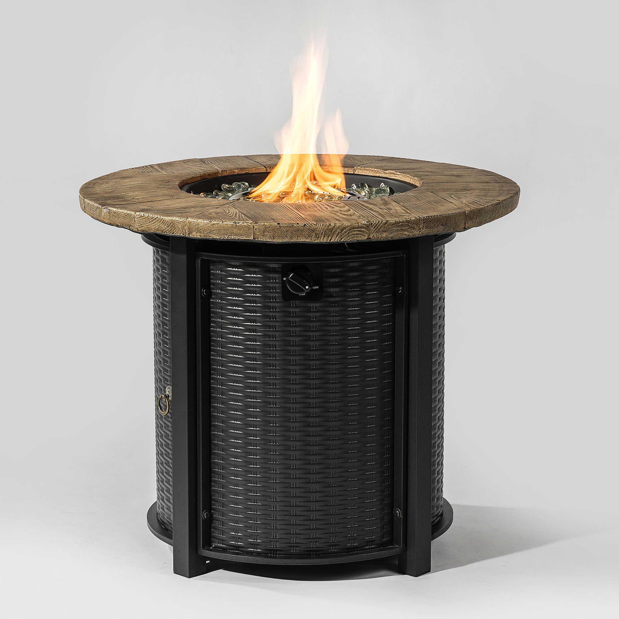 Propane Gas Fire Pit Table, 50000 Btu Round Steel Fire Pit - Best Buy Furniture