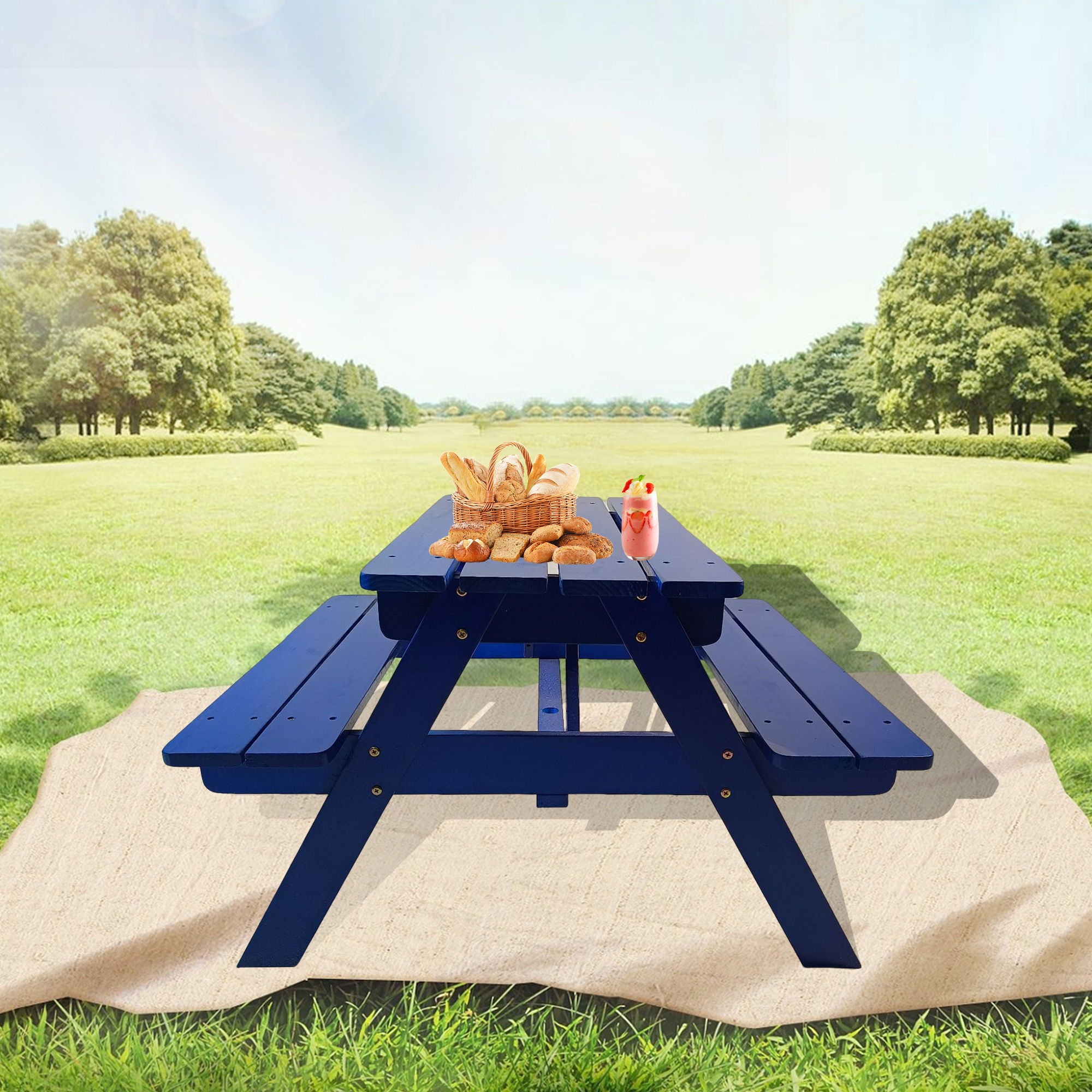 Durable Solid Wood Children's Dining Table And Chairs Set, Multi-Functional - Best Buy Furniture