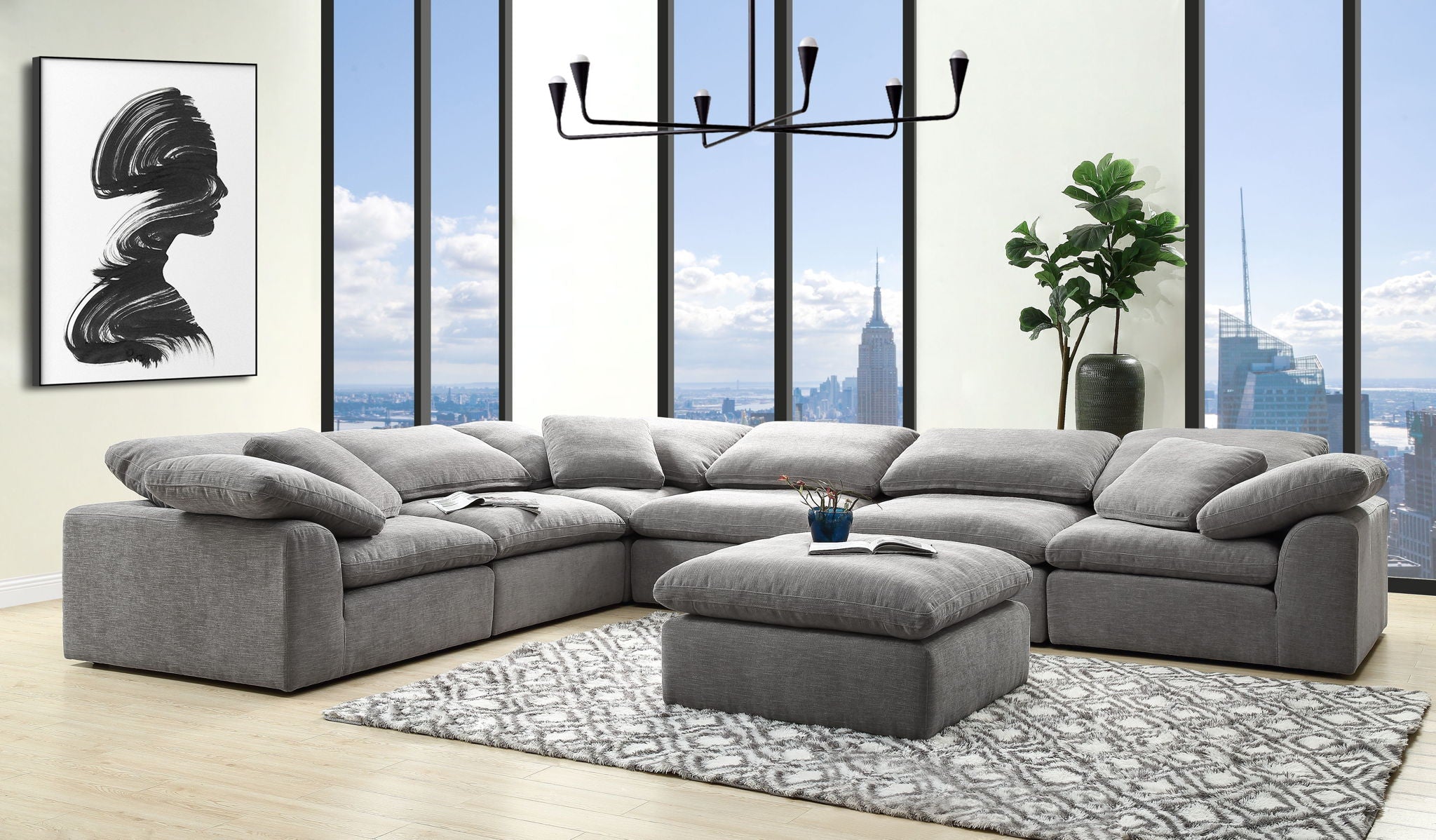 Naveen - Modular Sectional With Ottoman - Best Buy Furniture