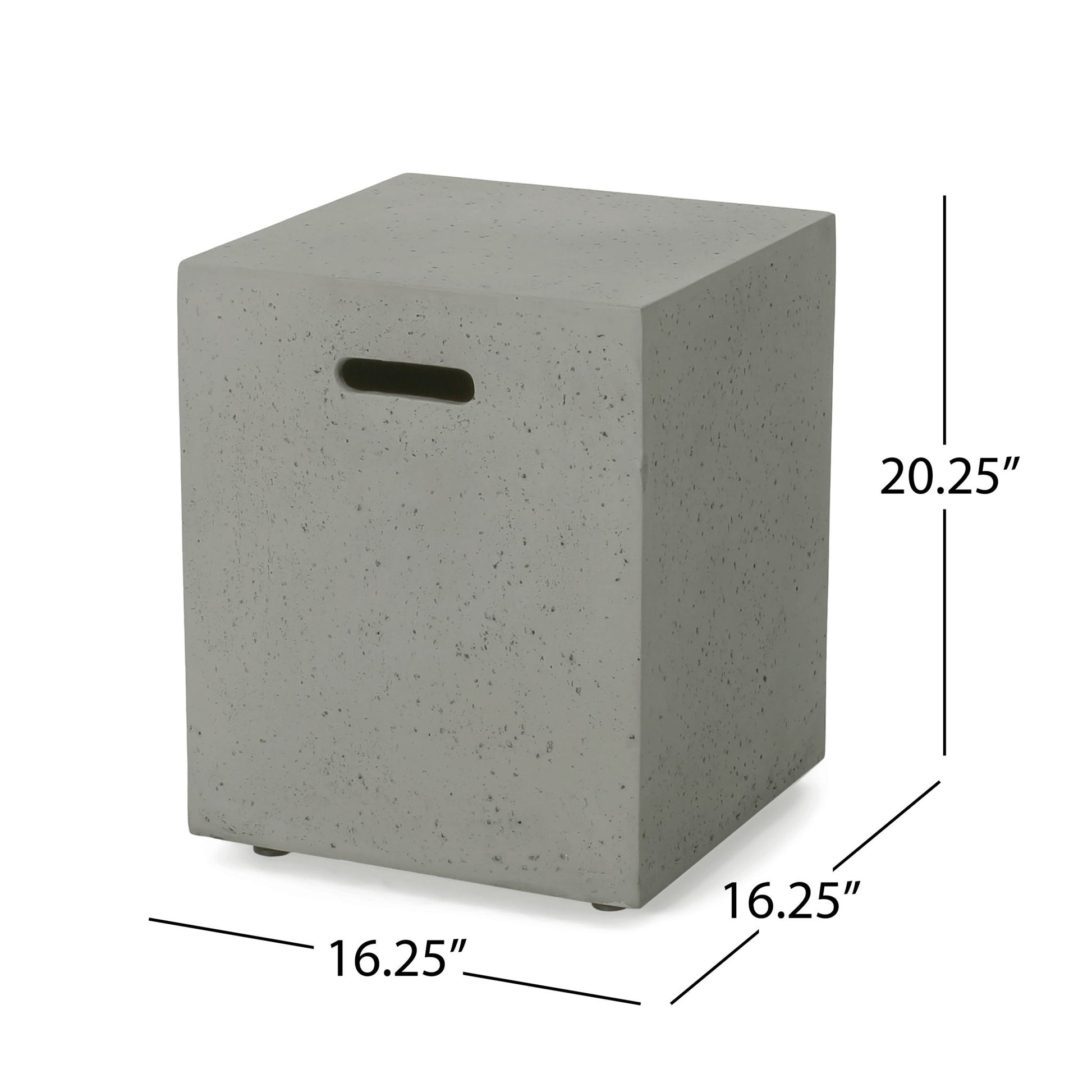 Modern Tank Holder Side Table With Smooth Concrete Surface - Best Buy Furniture