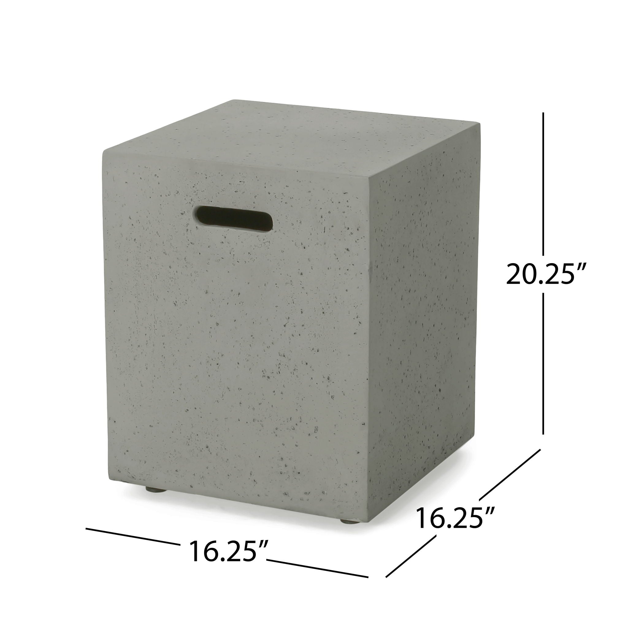 Modern Tank Holder Side Table With Smooth Concrete Surface - Best Buy Furniture