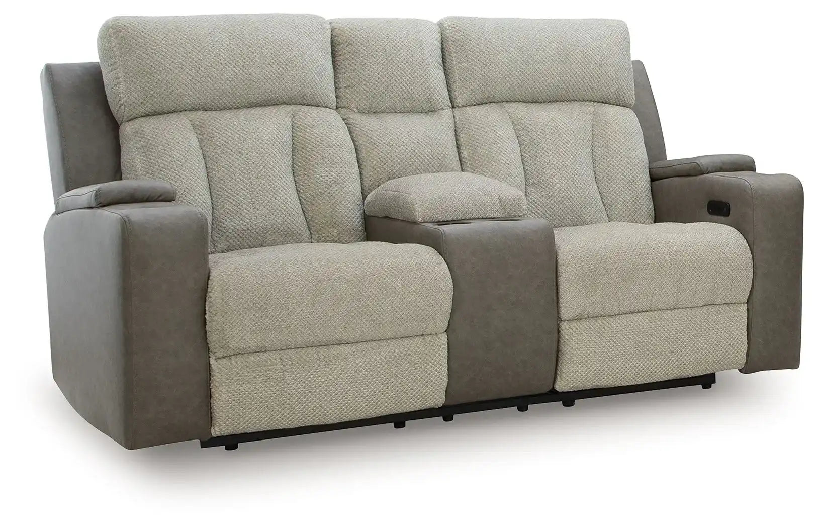 WhipLash - Power Reclining Loveseat With Console / Adj Headrest - Sisal - Best Buy Furniture