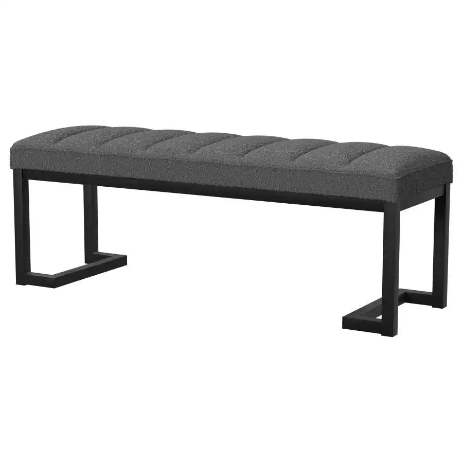 Mesa - Boucle Upholstered Tufted Accent Bench - Best Buy Furniture