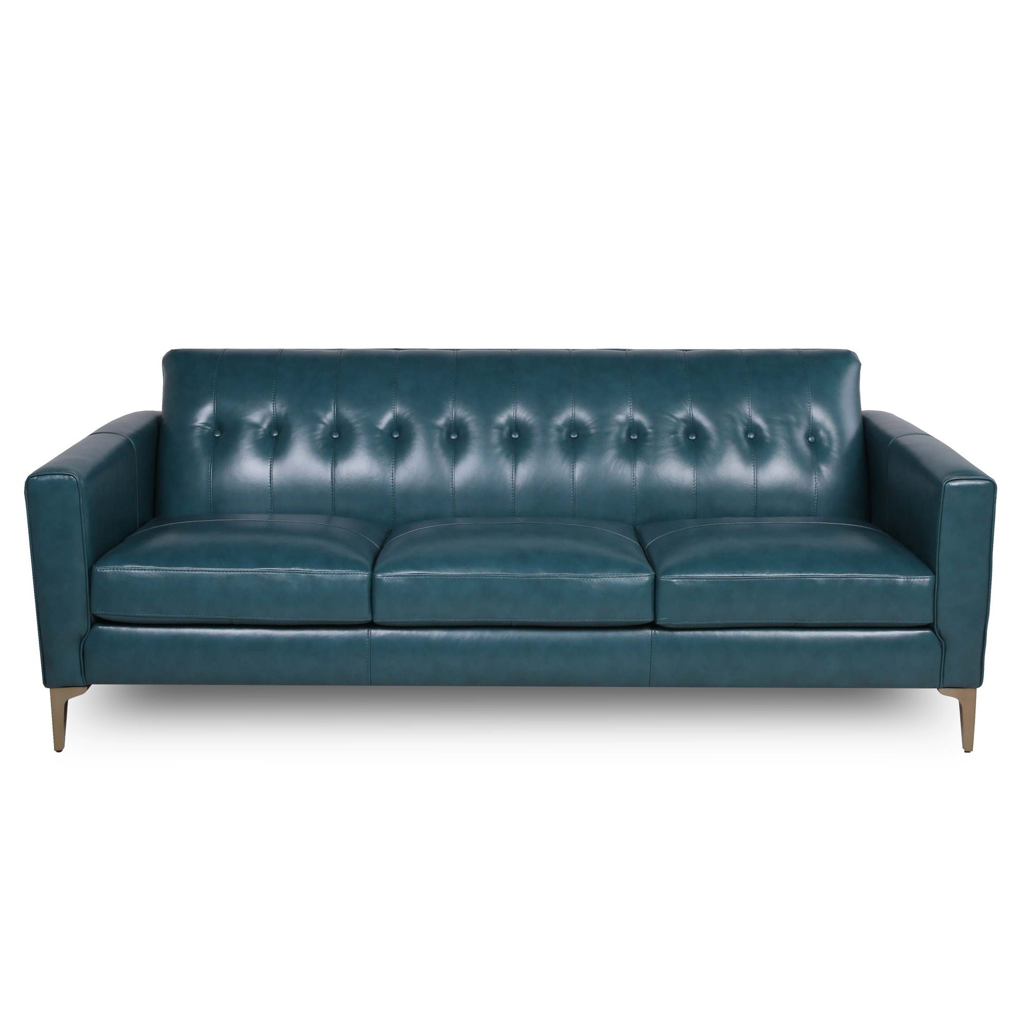 Mid-Century Tufted Leather Sofa - Best Buy Furniture