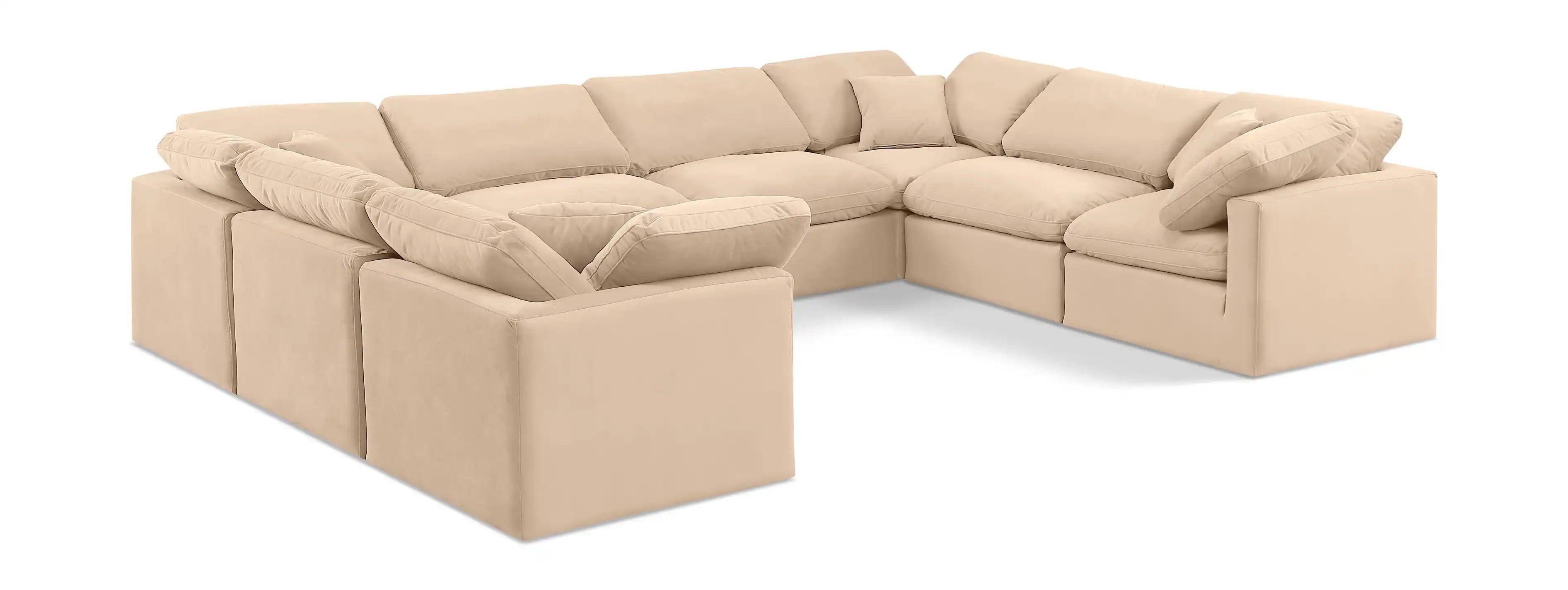 Indulge - Velvet 8 Piece Modular Sectional - Best Buy Furniture