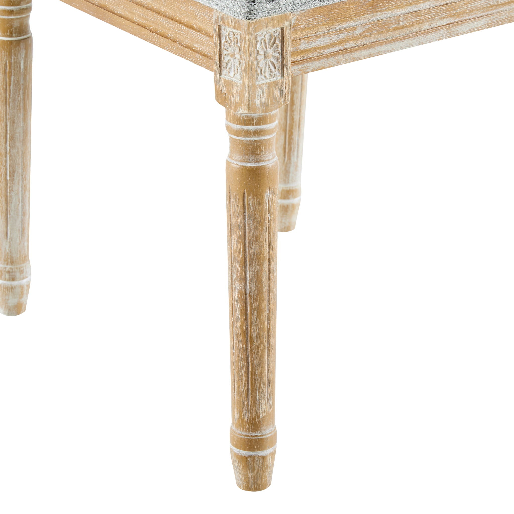 French Country Dining Chair With Rectangular Cane Backrest And Smooth Upholstered Seating - Best Buy Furniture