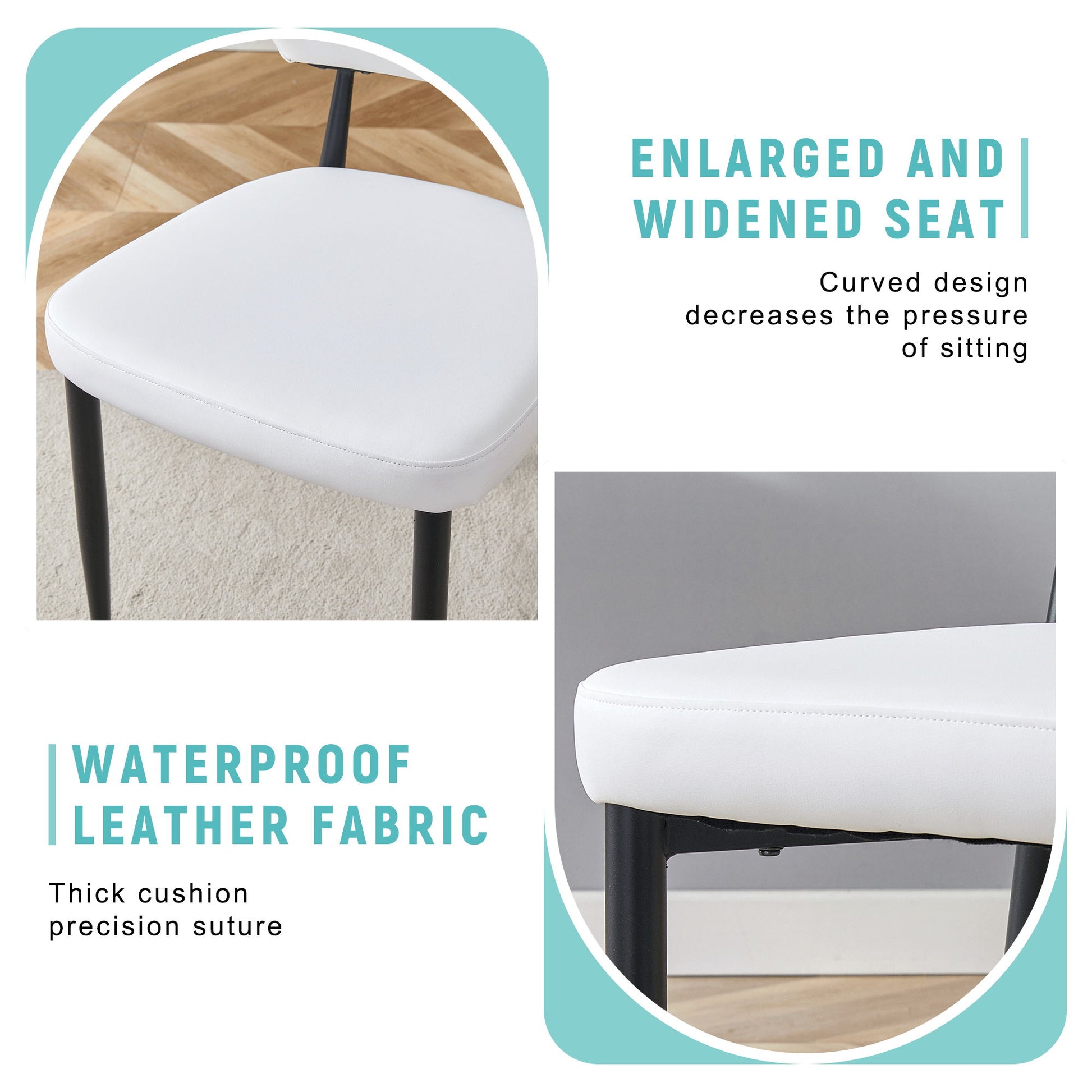 Minimalist Ergonomic Dining Chair With Curved Backres (Set of 4) - Best Buy Furniture