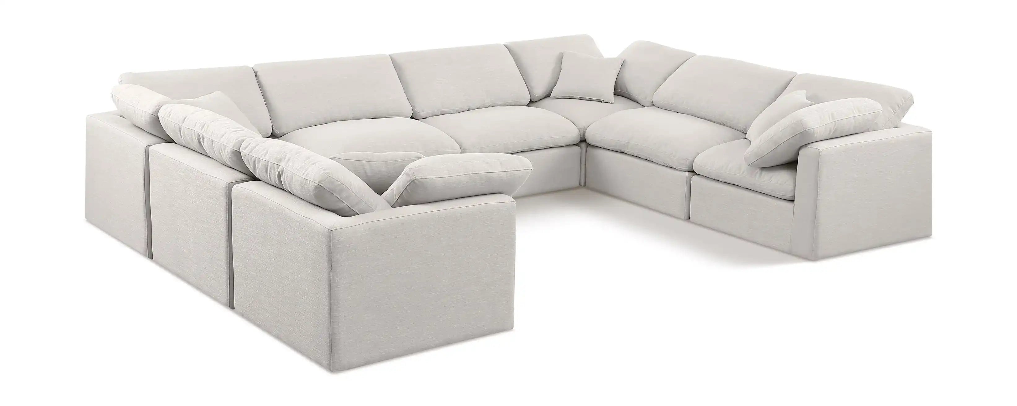 Indulge - Linen 8 Piece Modular Sectional - Best Buy Furniture
