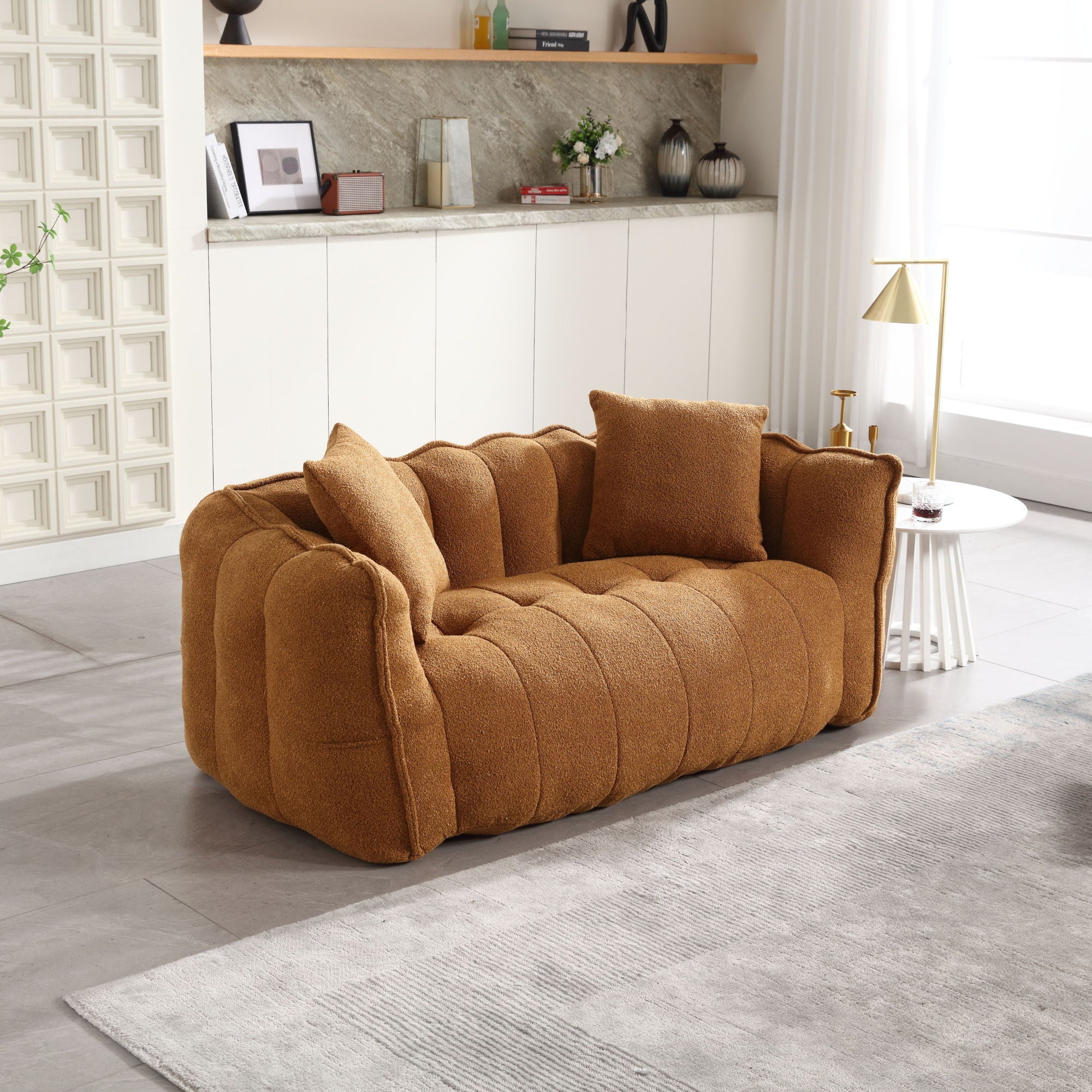 Cozy Beanbag Chair With High Resilience Foam Core For 2