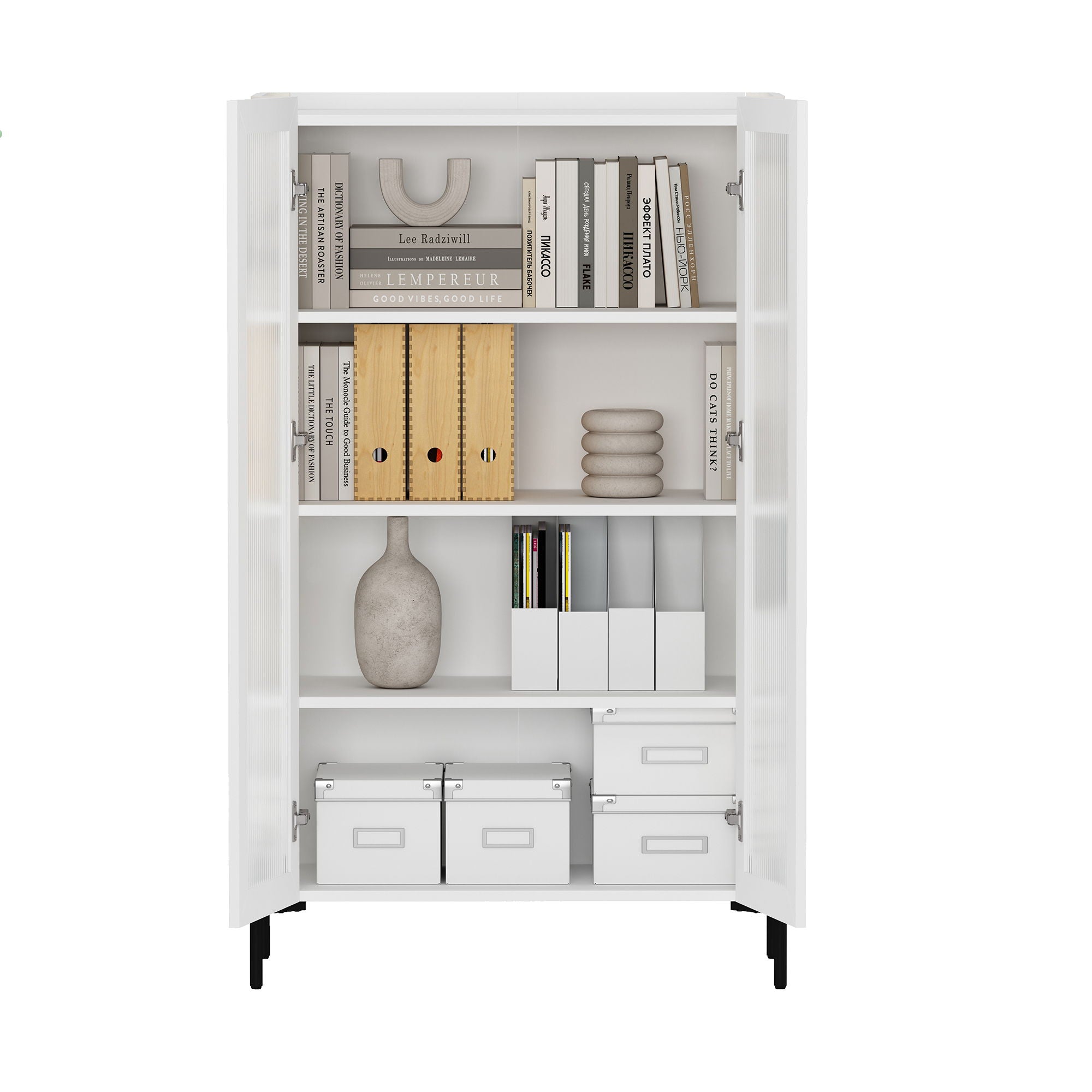 Abbey - Bookcase Cabinet With 4 Adjustable Shelves