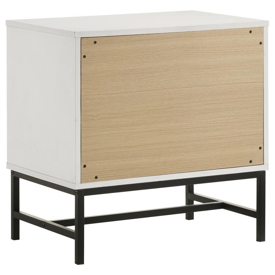 Sonora - 2-Drawer Nightstand Bedside Table - White - Best Buy Furniture