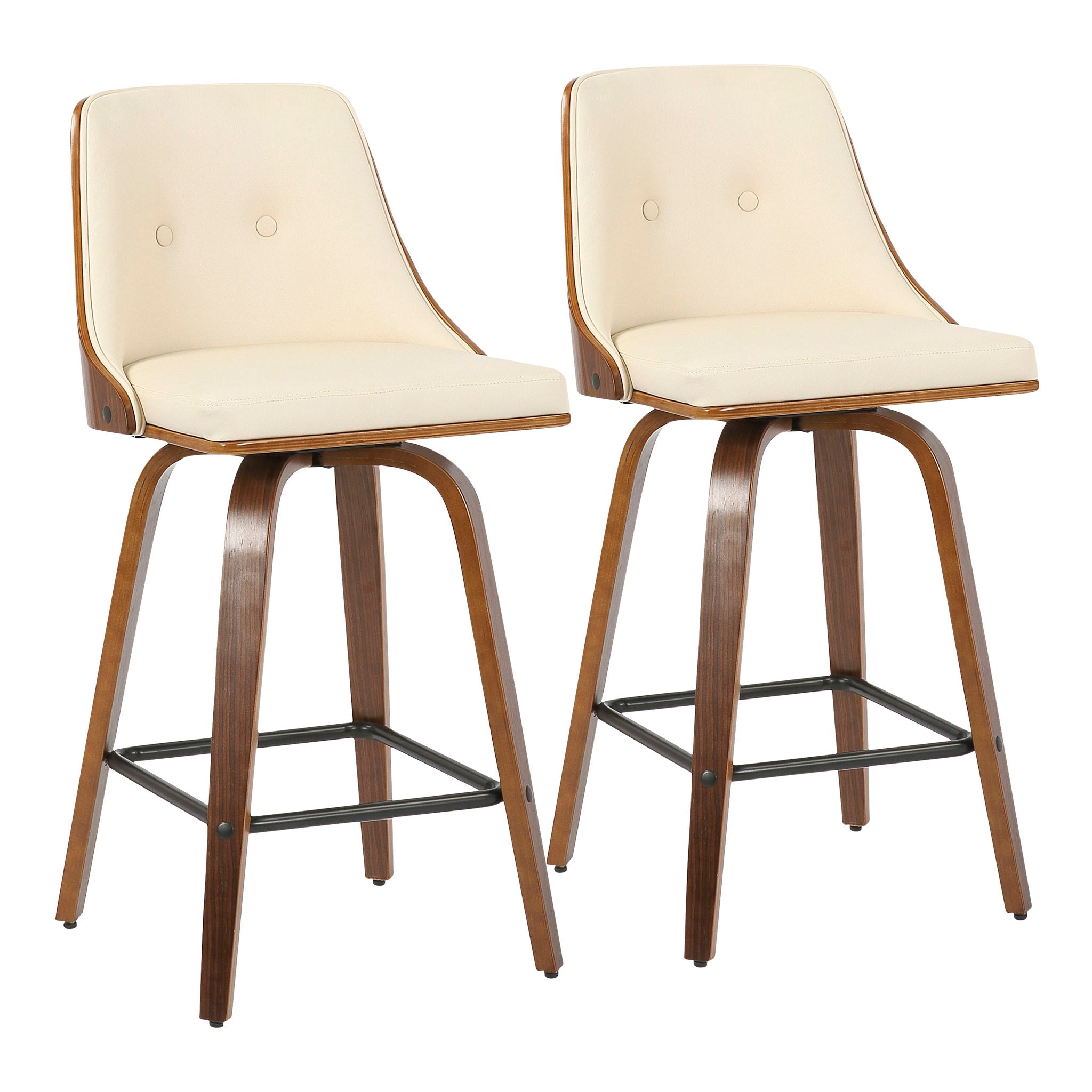 Gianna - Mid Century Modern Counter Stool (Set of 2) - Best Buy Furniture