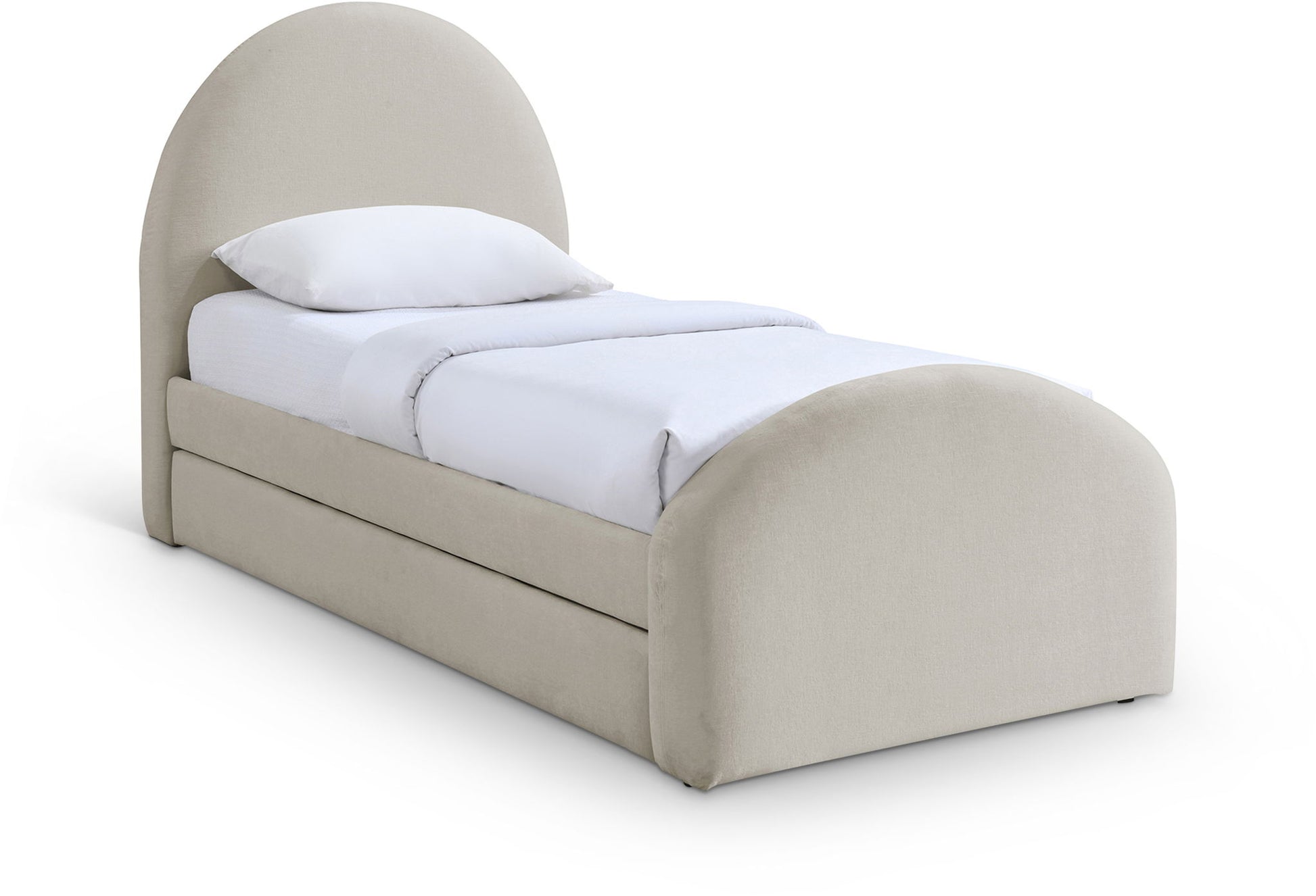 Andaz - Chenille Fabric Upholstered Trundle Bed - Best Buy Furniture