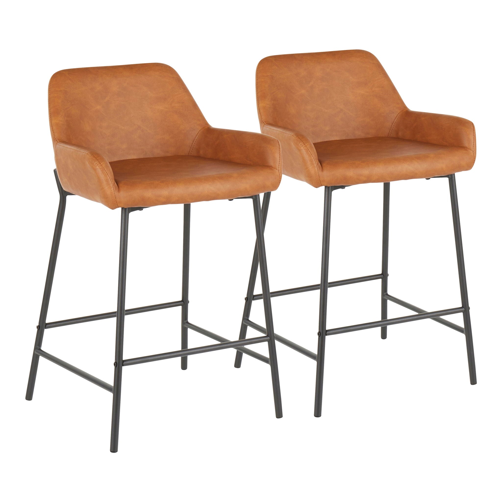Daniella - Industrial Fixed Height Counter Stool (Set of 2) - Best Buy Furniture