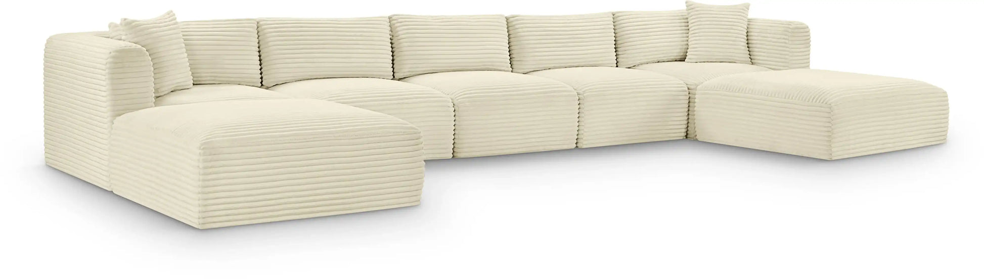 Shaggy - 7 Piece Modular Sectional With 2 Ottomans - Best Buy Furniture
