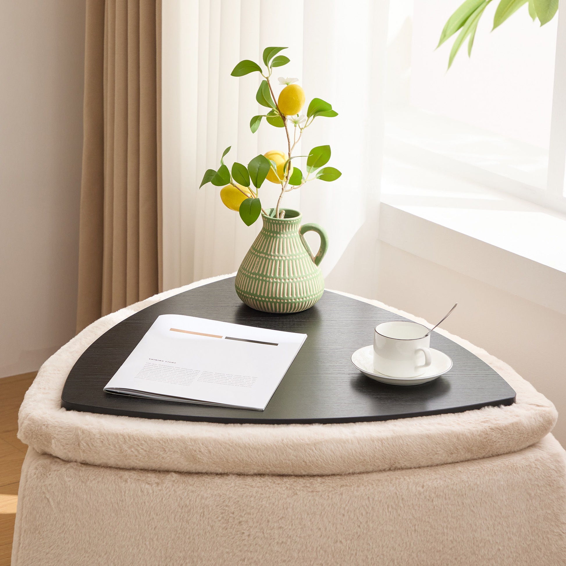 Upholstered Storage Ottoman Set With Reversible Lid - Best Buy Furniture