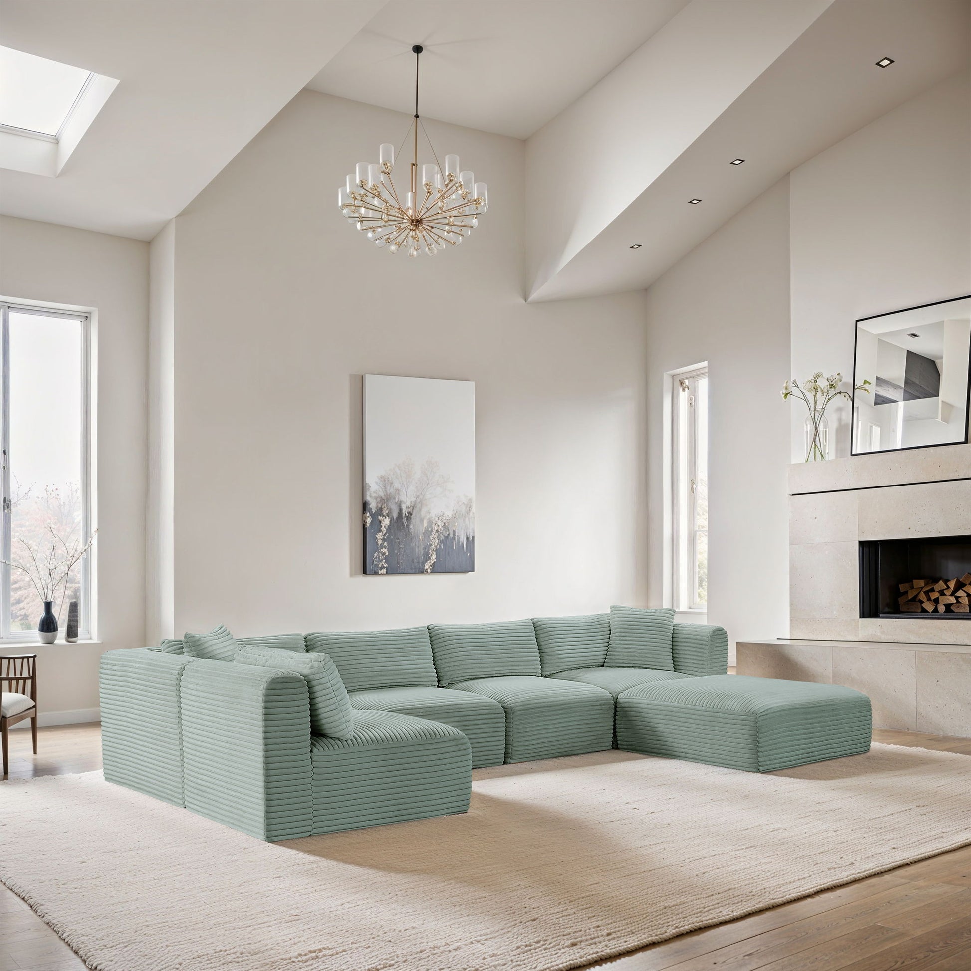 Shaggy - 6 Piece Modular U-Shaped Sectional - Best Buy Furniture