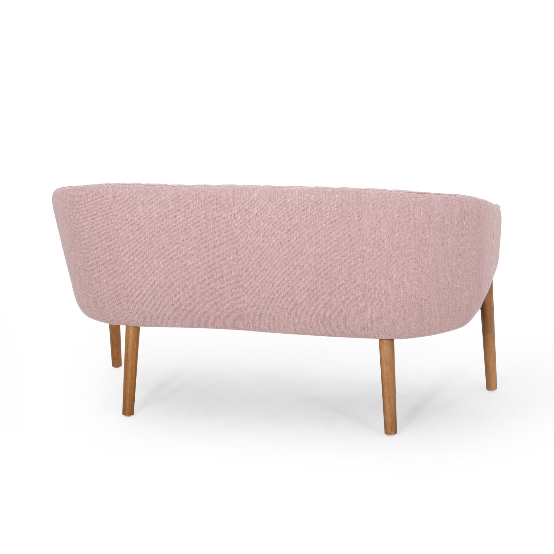 Mid Century Modern Loveseat With Channel Stitched Backrest - Best Buy Furniture