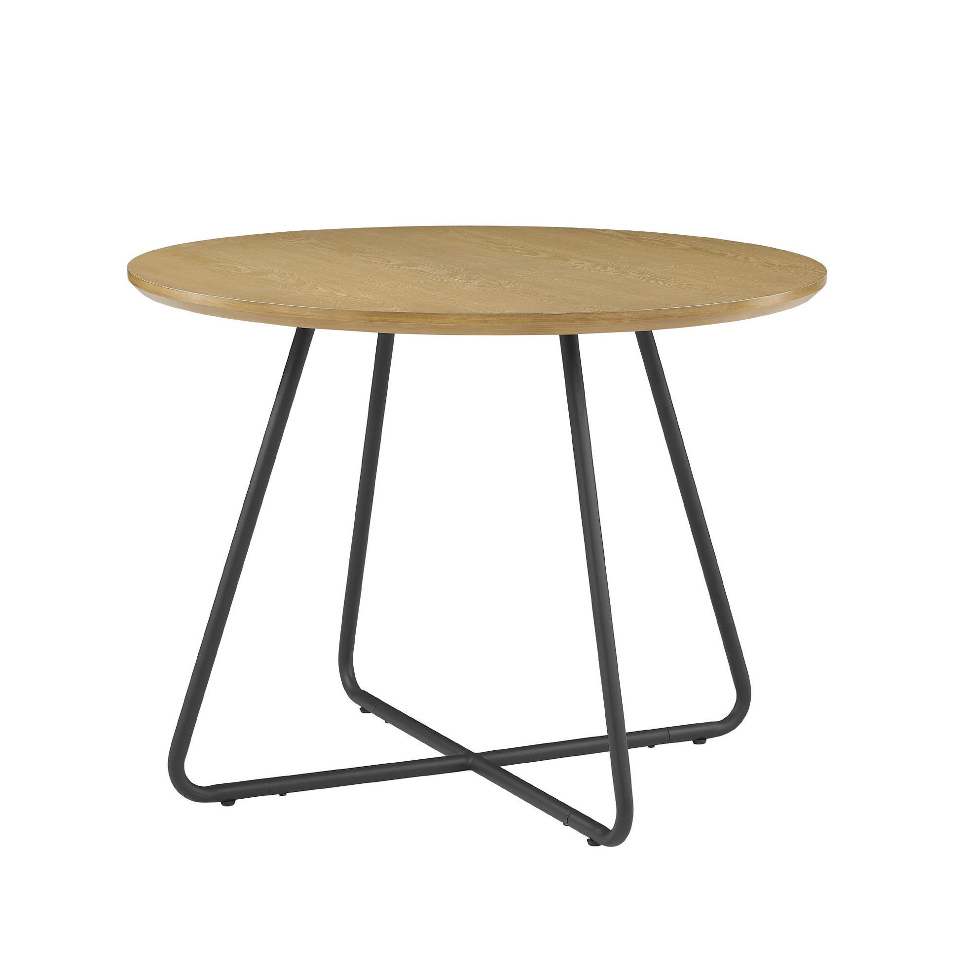 Modern Curved X Base Round Dining Table - English Ash - Best Buy Furniture