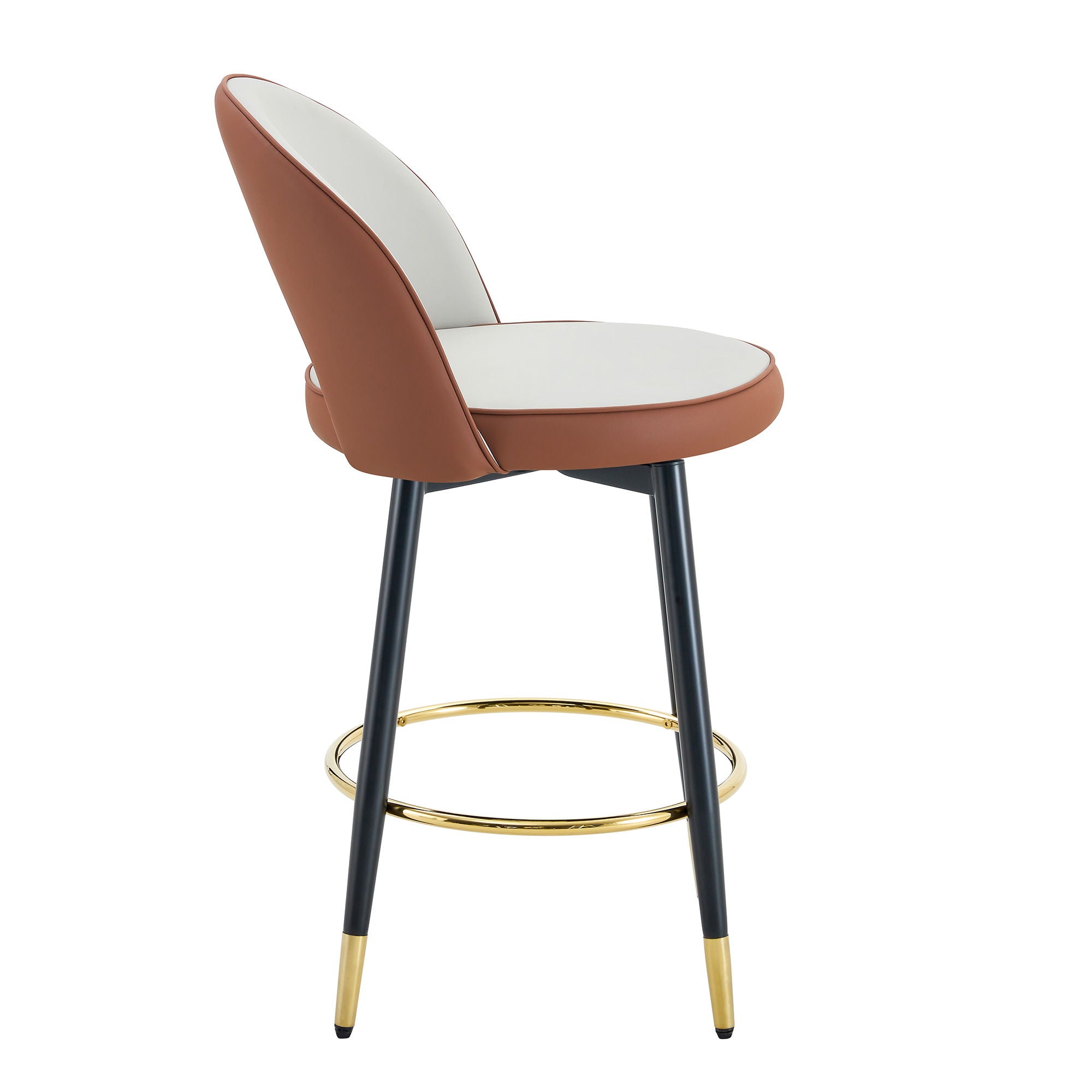 Upholstered Rotatable Bar Chair With Metal Legs For Dining Room - Best Buy Furniture