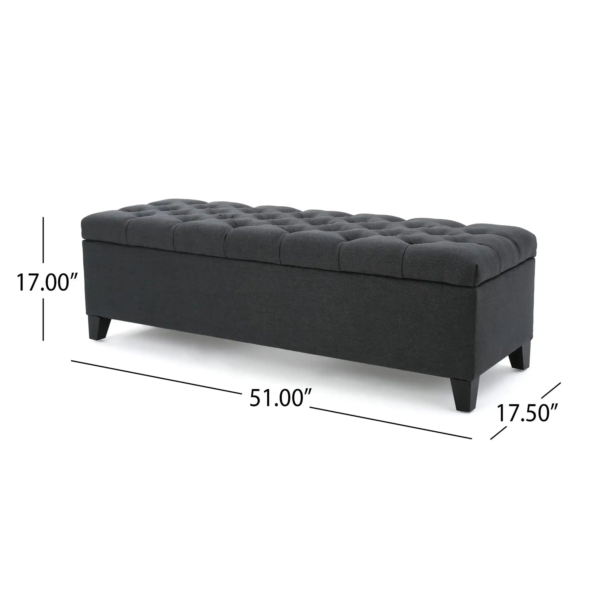 Glouster - Contemporary Storage Ottoman With Button Tufted Design - Best Buy Furniture