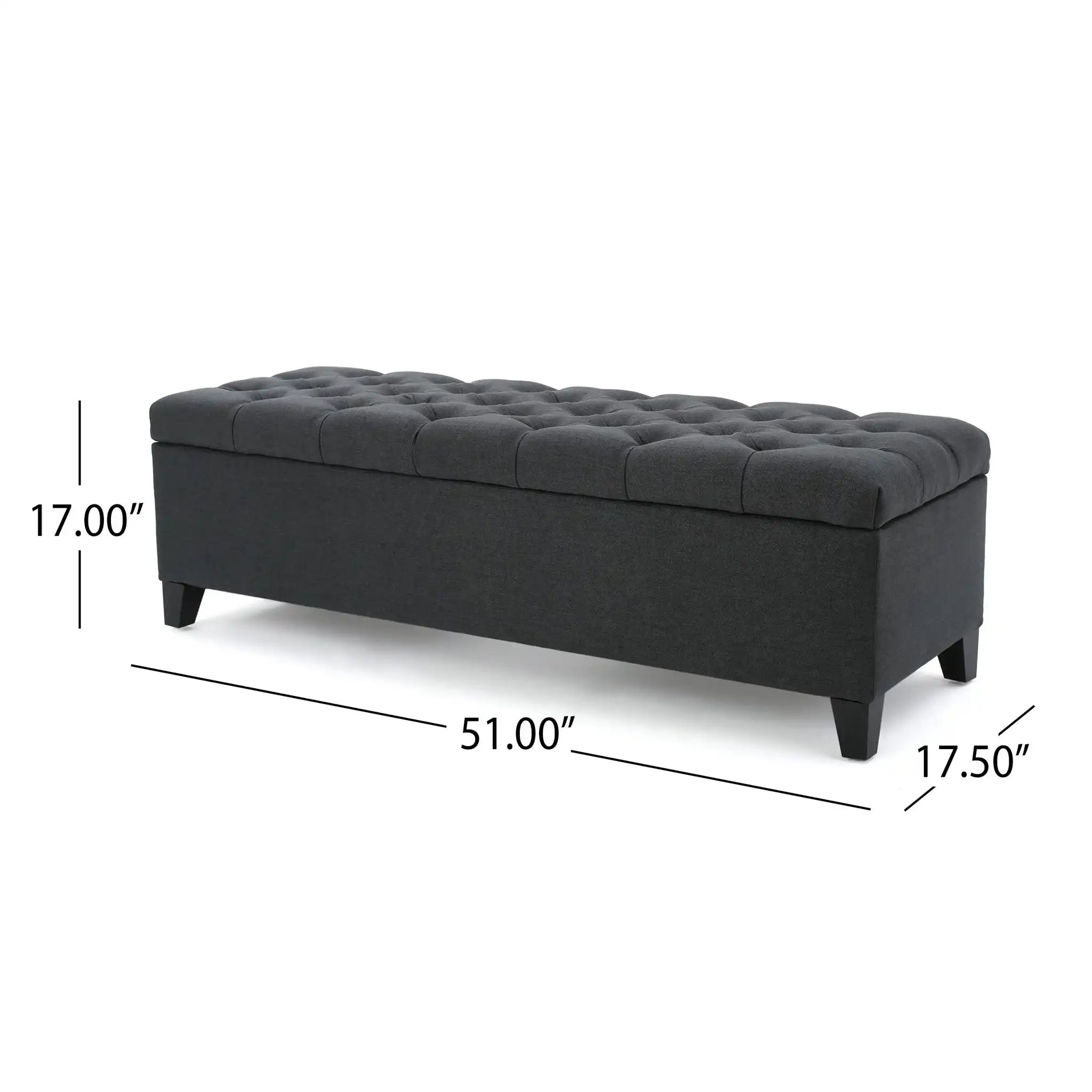 Glouster - Contemporary Storage Ottoman With Button Tufted Design - Best Buy Furniture