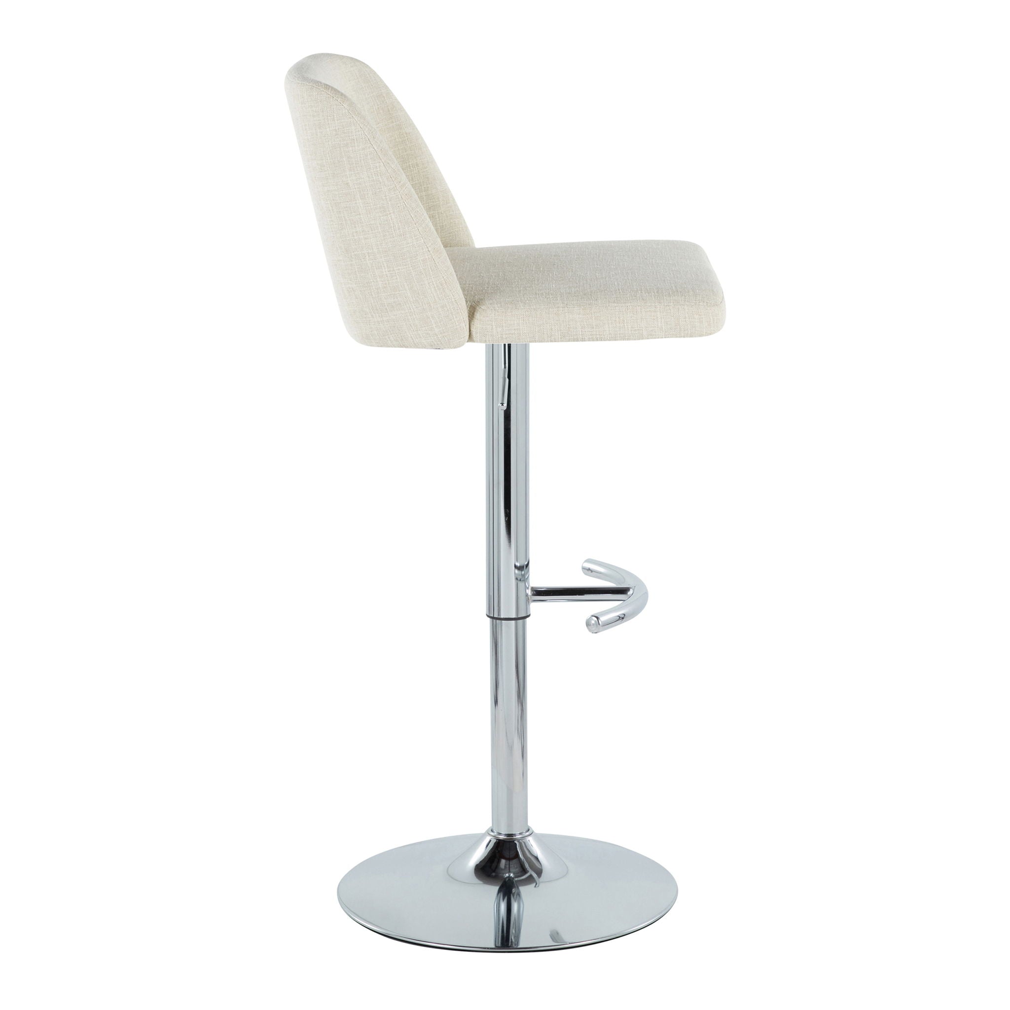 Toriano - Contemporary Adjustable Barstool Swivel With Rounded T Footrest (Set of 2) - Best Buy Furniture
