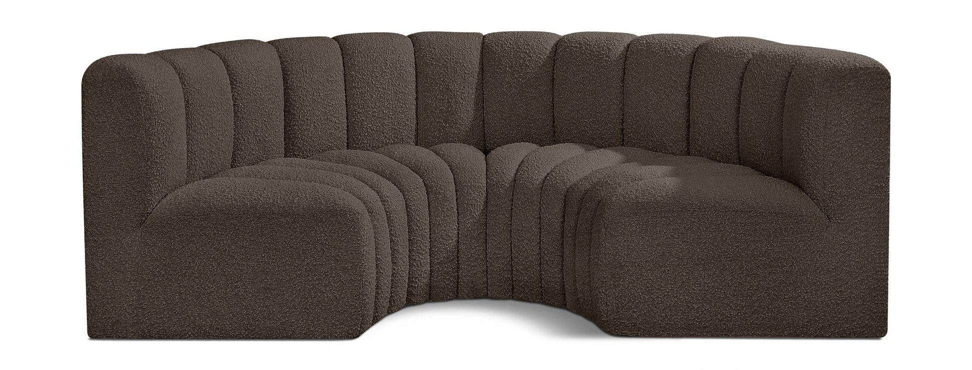 Arc - Boucle Fabric 4 Piece U-Shaped Modular Sofa - Best Buy Furniture