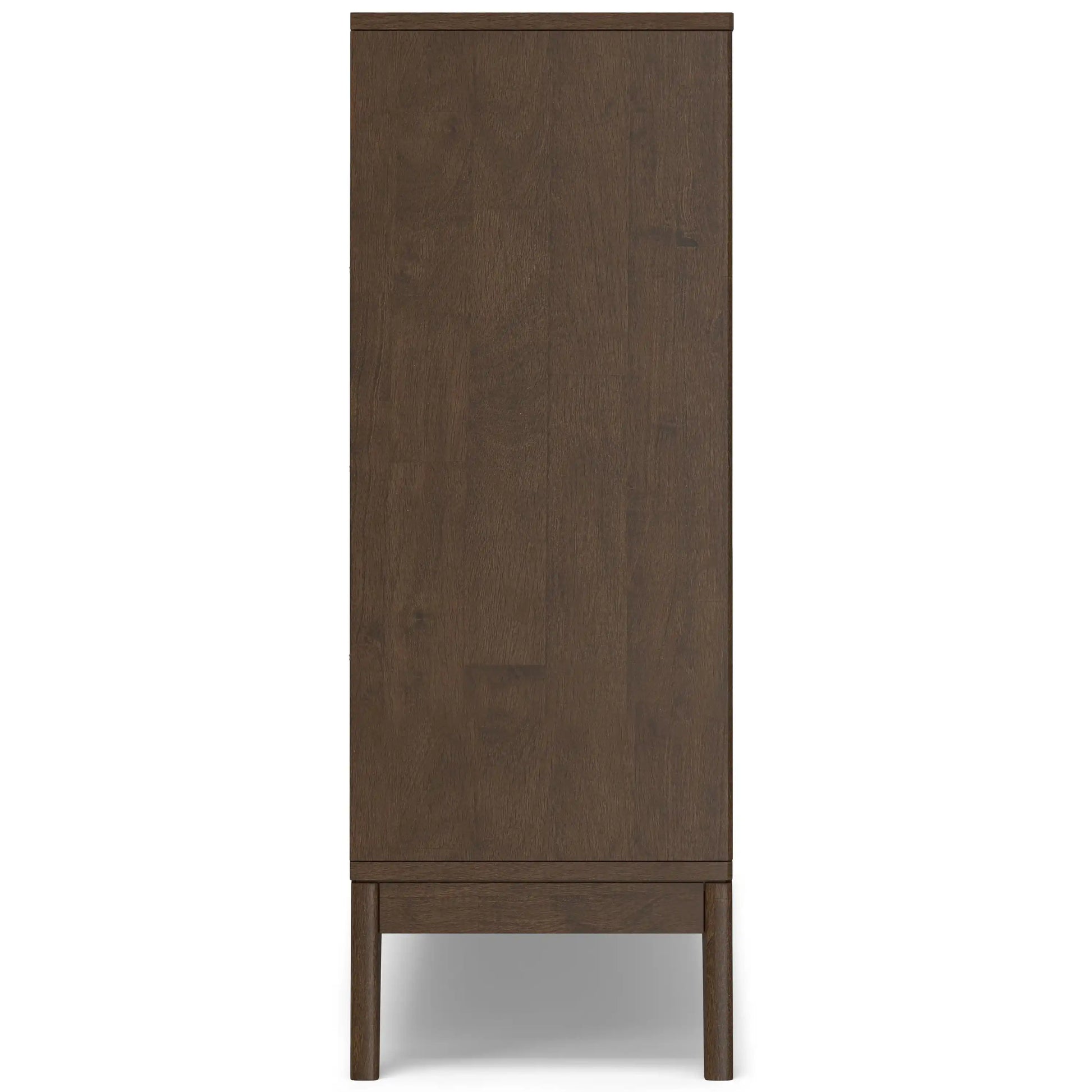Harper - Low 6 Cube Storage With Drawers - Walnut Brown - Best Buy Furniture