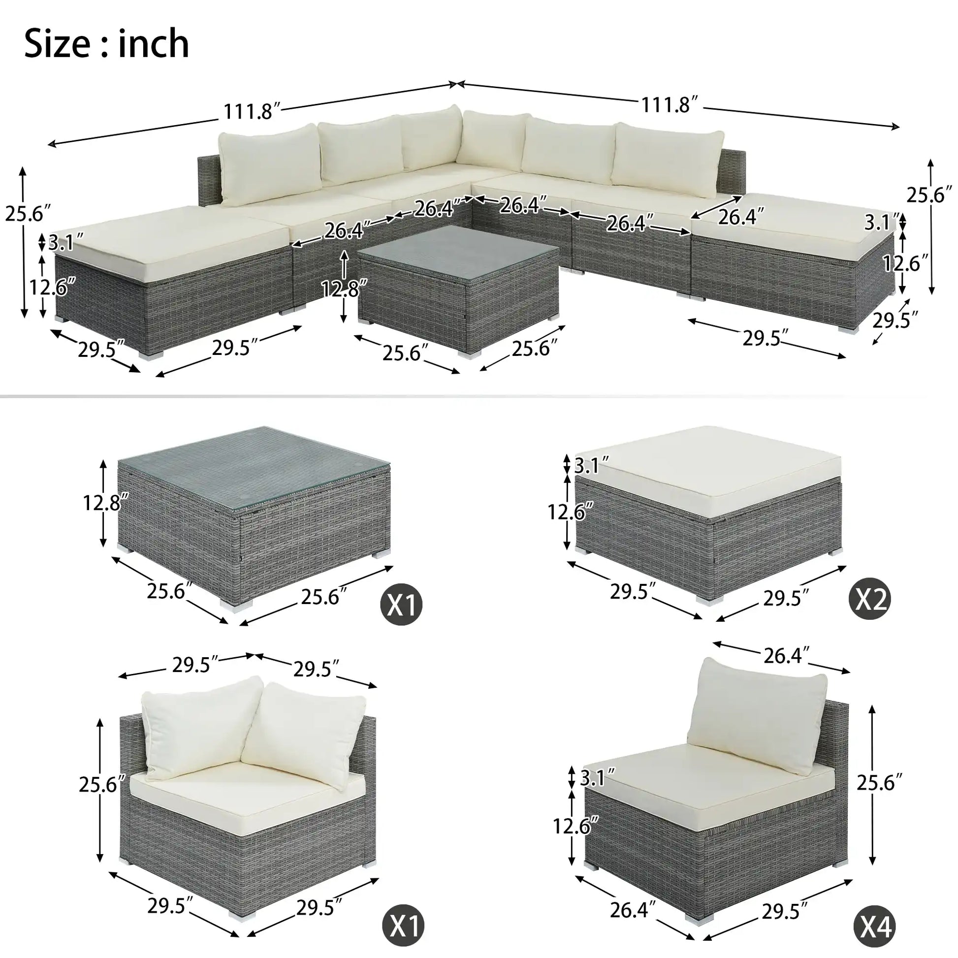 Sundrift 8-Pieces Outdoor Sectional Set - Best Buy Furniture