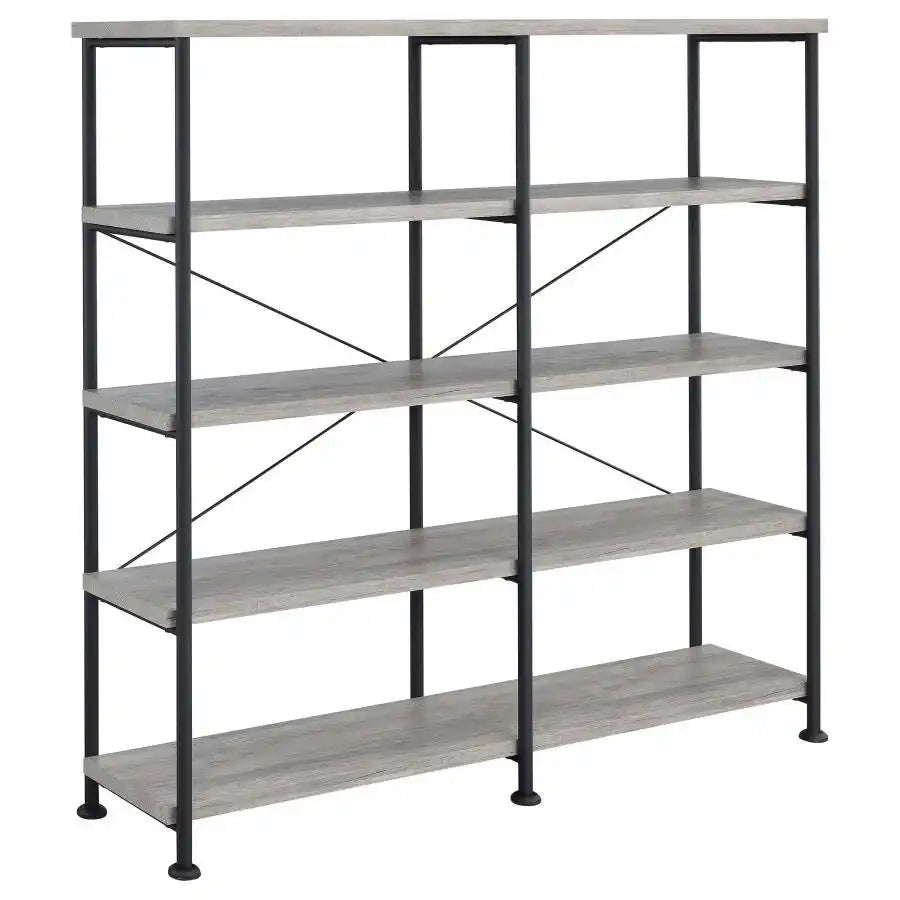 Analiese - 4-Shelf Double Bookshelf - Best Buy Furniture