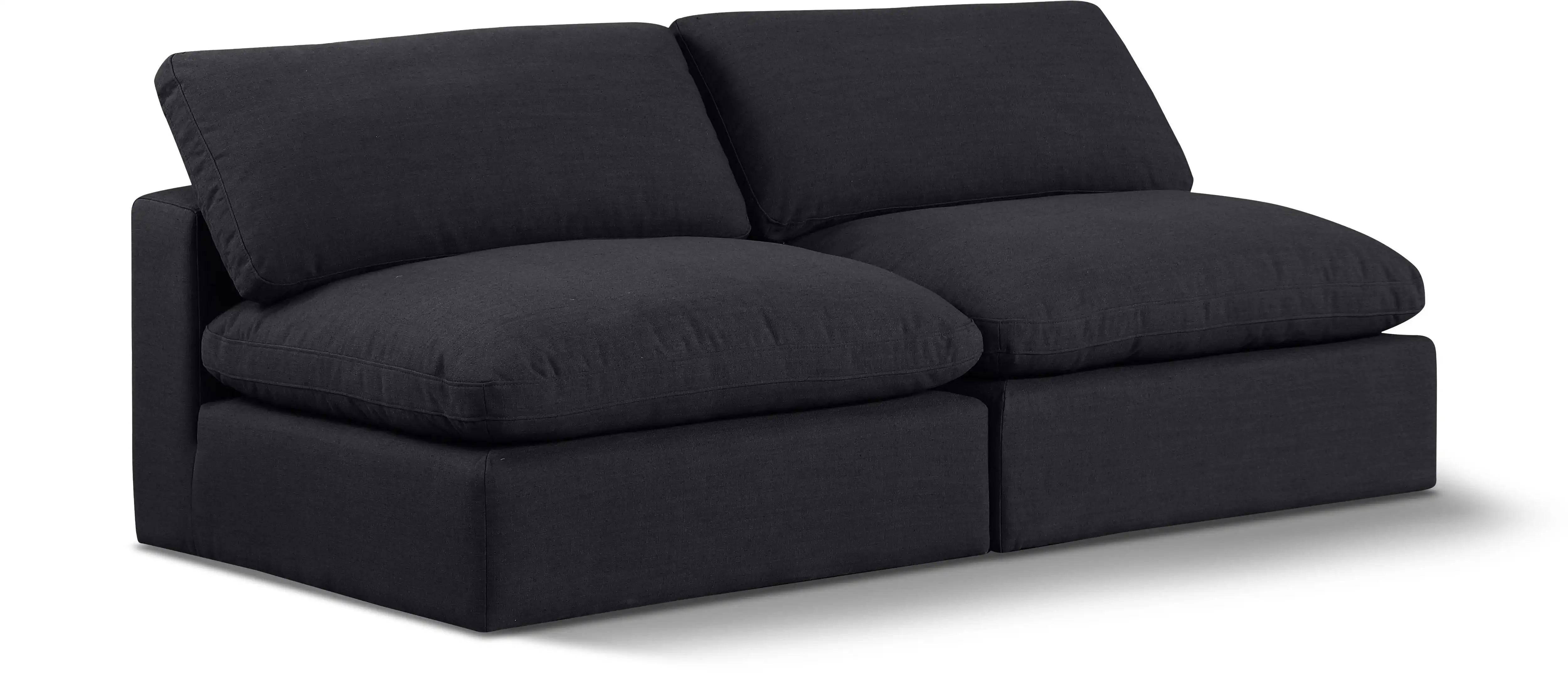 Comfy - Linen Modular Armless Sofa 2 Seats - Best Buy Furniture