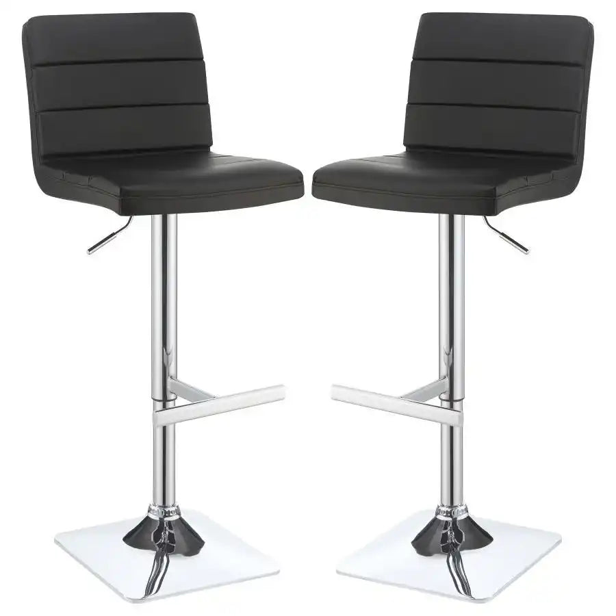 Bianca - Square Upholstered Adjustable Bar Stools (Set of 2) - Best Buy Furniture