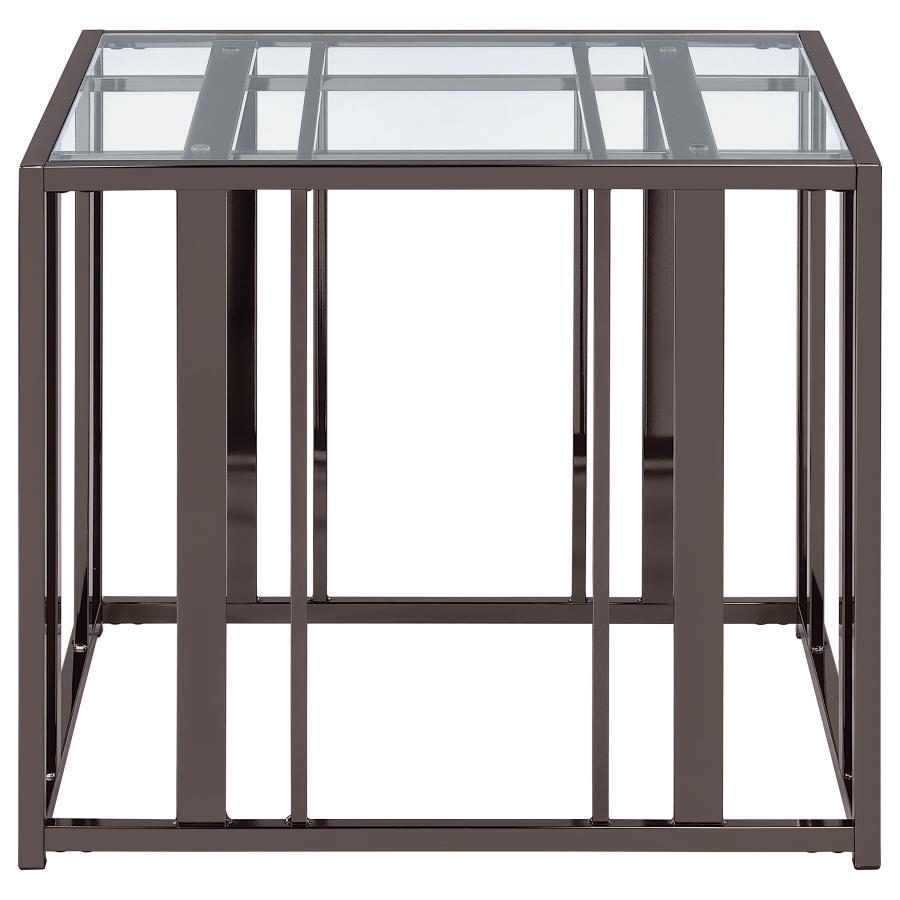 Adri - Rectangular Glass Top Side End Table - Best Buy Furniture