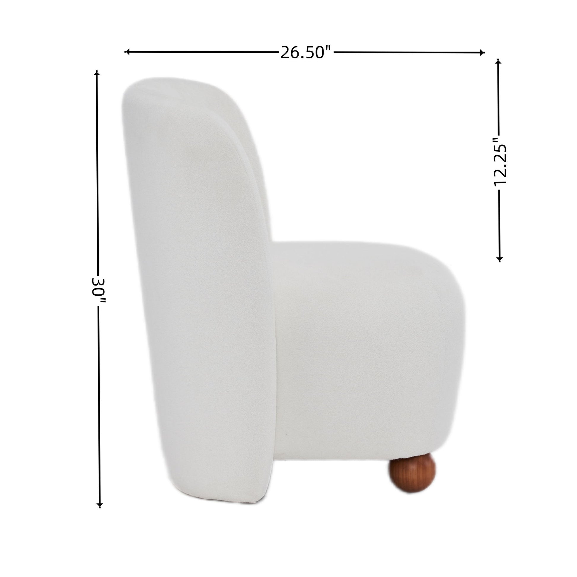 Modern Low Back Accent Upholstered Armless Living Room Chairs, Round Feet - Best Buy Furniture