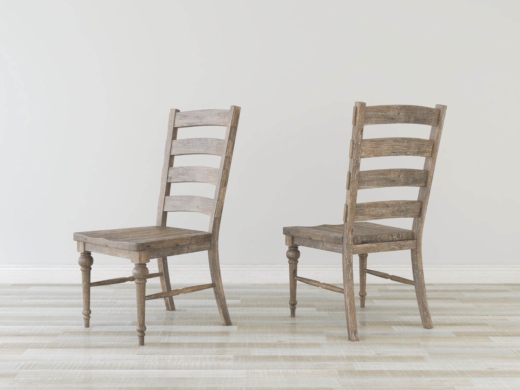 Ludin - Ladderback Dining Chairs, (Set of 2) - Taupe - Best Buy Furniture