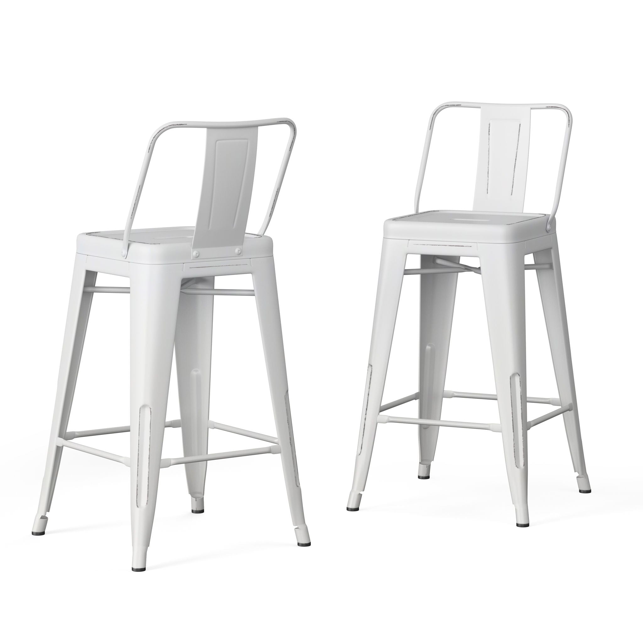 Rayne - Curved Back Metal Stool (Set of 2) - Best Buy Furniture