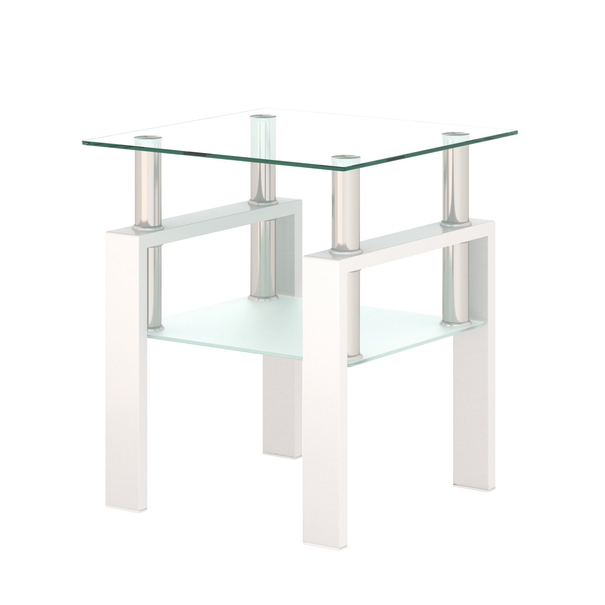 Modern Tempered Glass Tea Table, End Square Table For Living Room - Best Buy Furniture