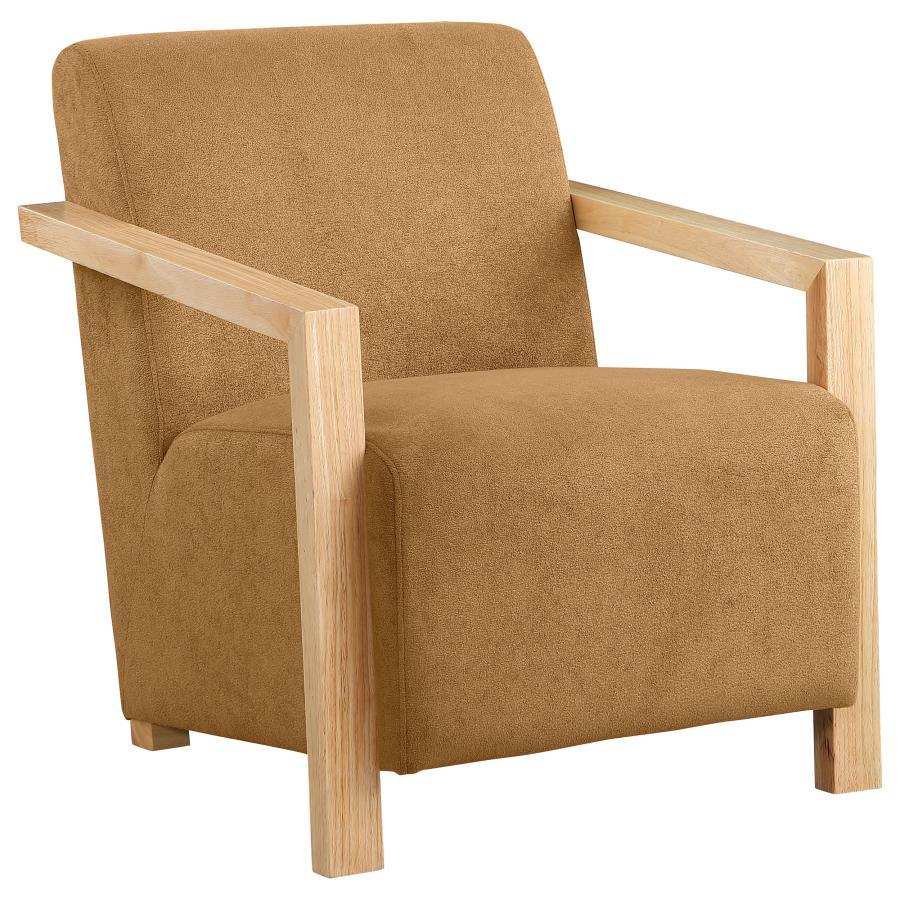 Diego - Upholstered Accent Arm Chair With Wood Arms - Best Buy Furniture