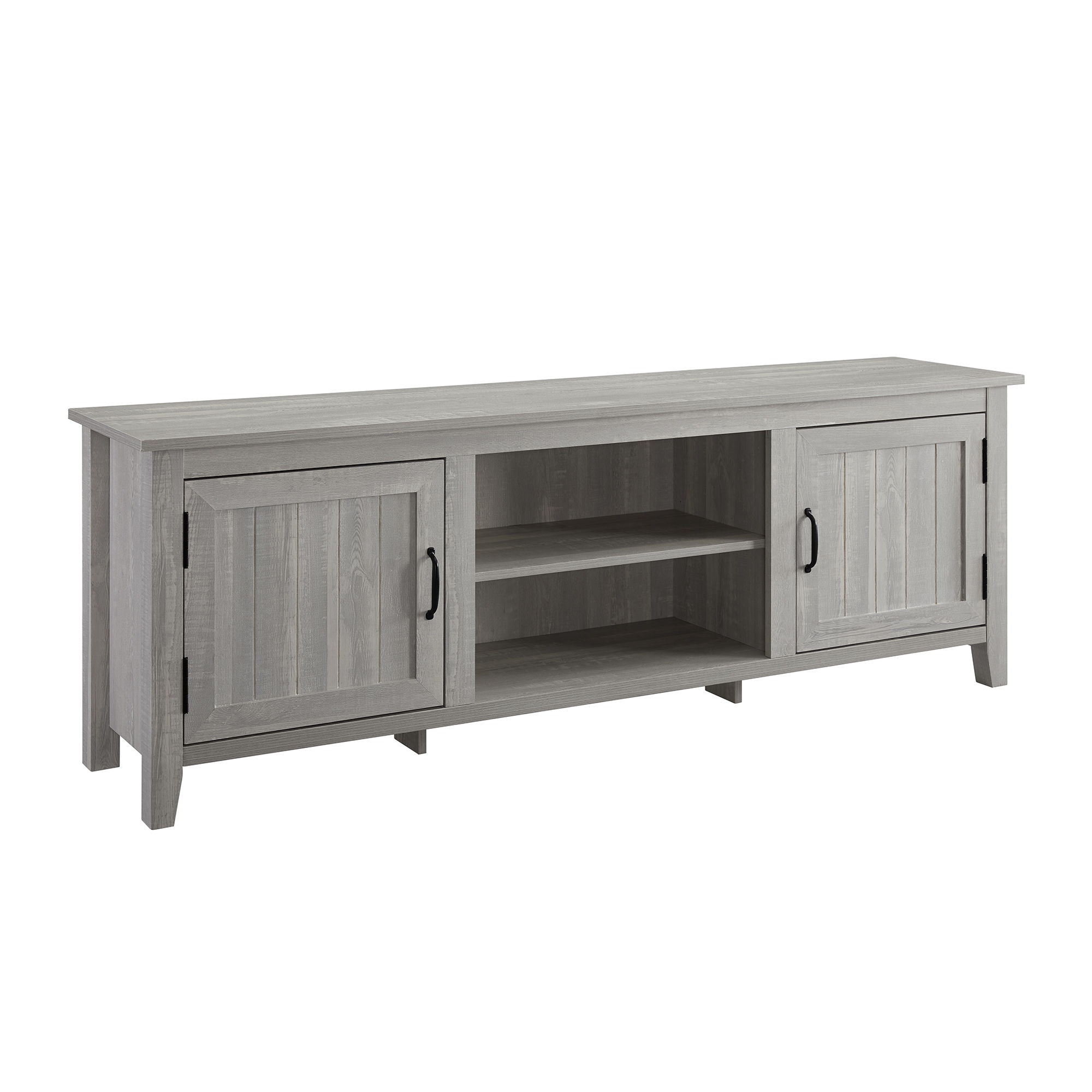 Modern Farmhouse 2 Door Grooved 70" TV Stand For 85" TVs - Best Buy Furniture