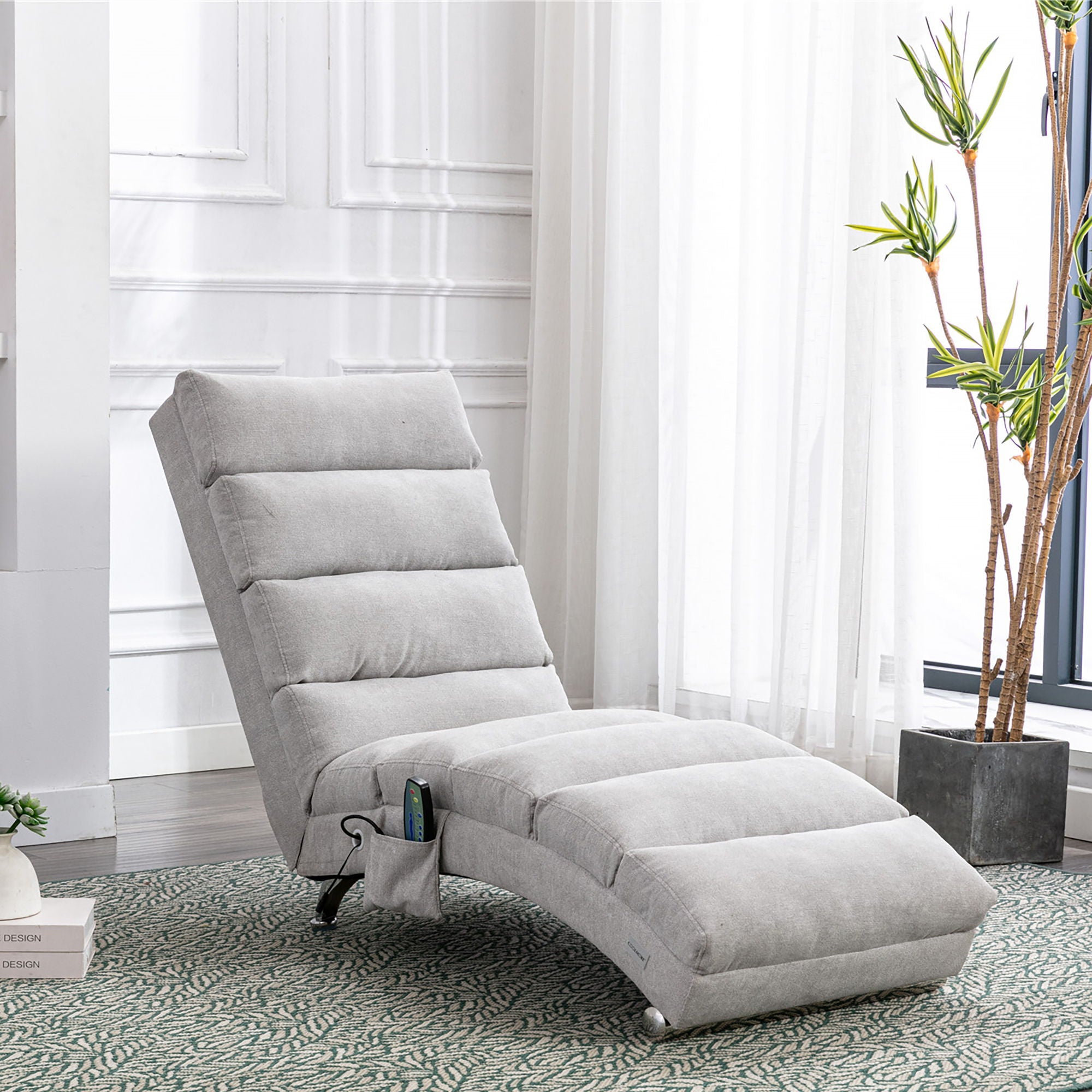 Massage Chaise Lounge Indoor With Remote Control, Ergonomic Electric Massage Lounger - Best Buy Furniture
